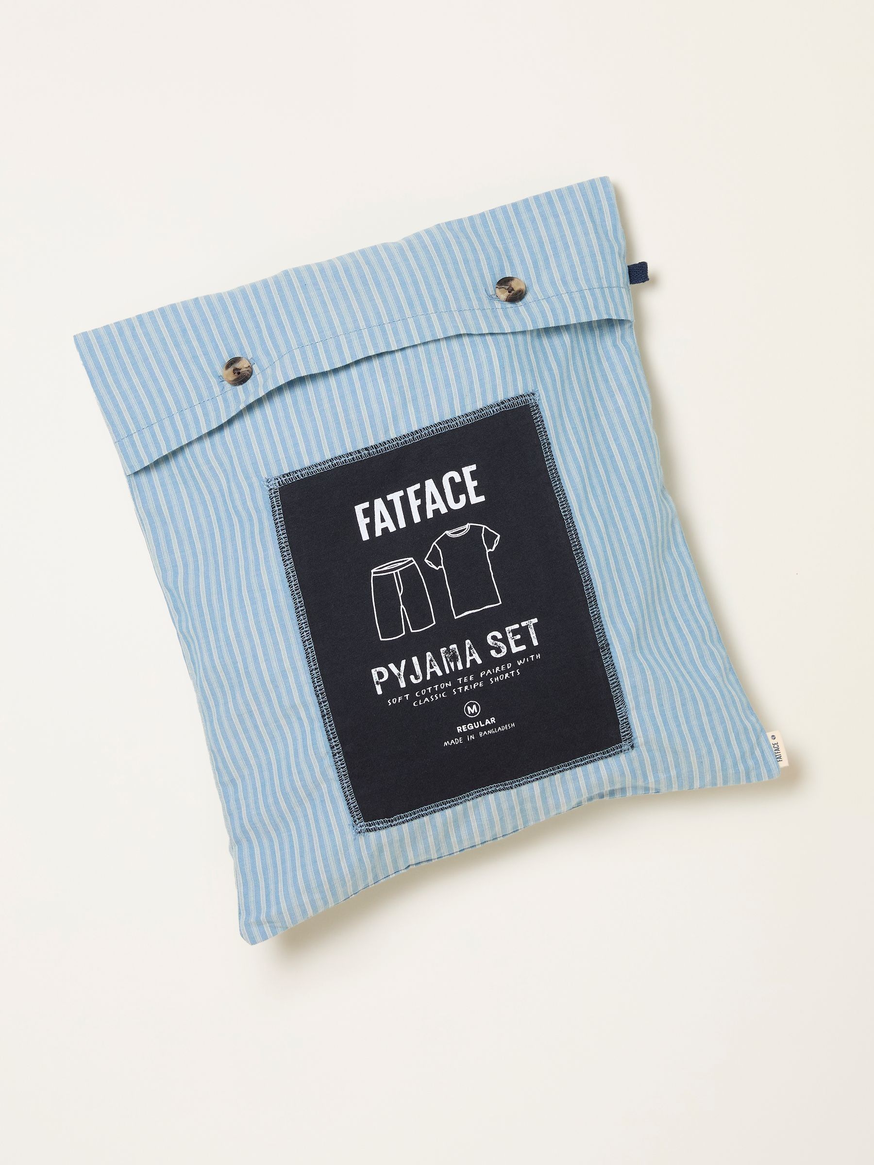 Light Blue Seil Stripe Shorts Pyjama Set - Image 6 of 6