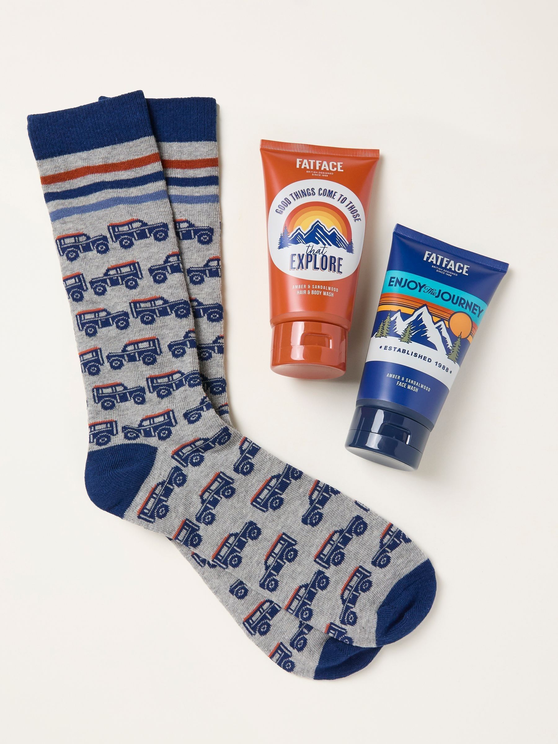 Grey Off Roader Socks And Body Wash Gift Set - Image 3 of 3