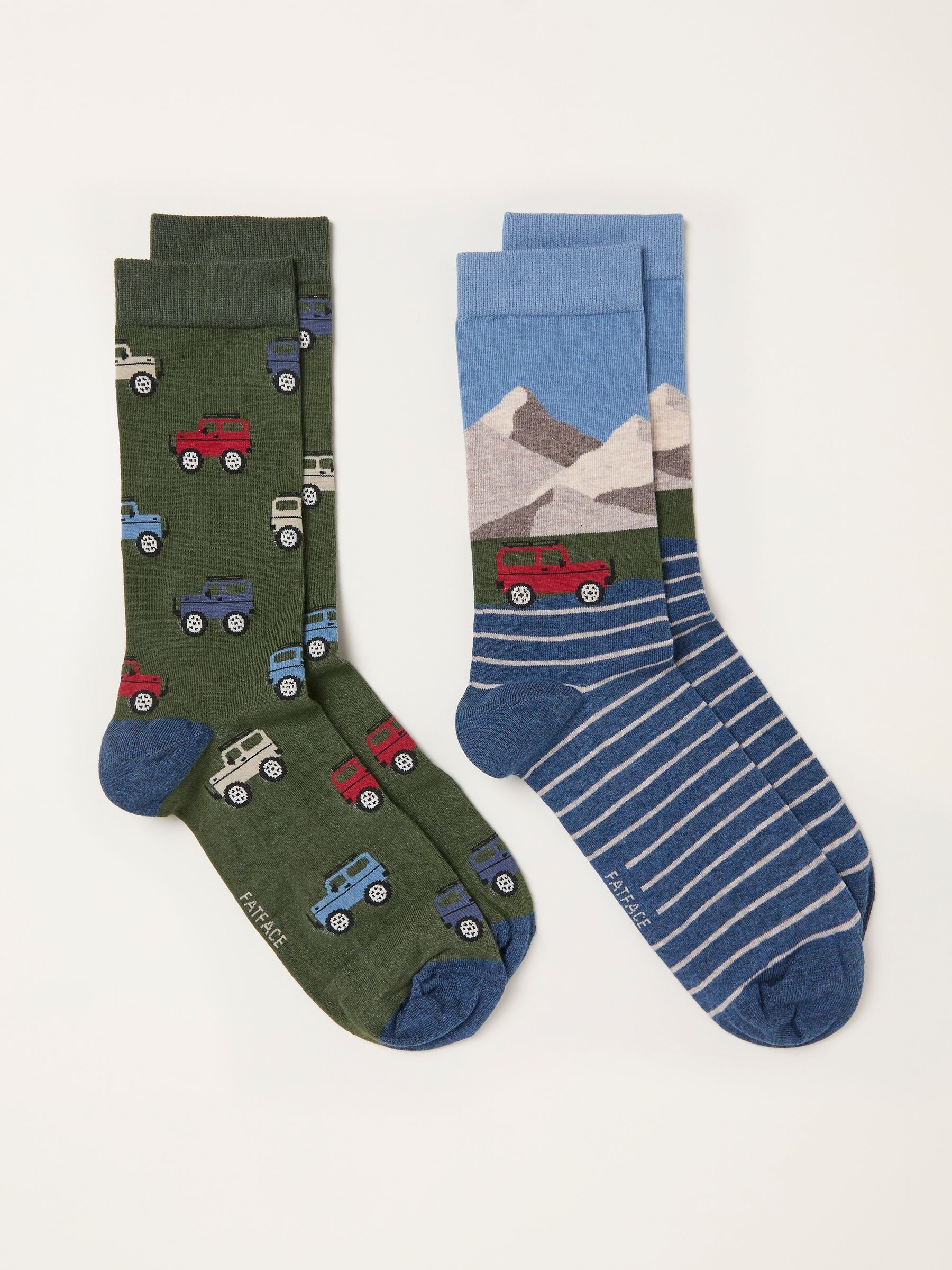 Multi 2 Pack Off Roader Socks in a Gift Box - Image 2 of 3