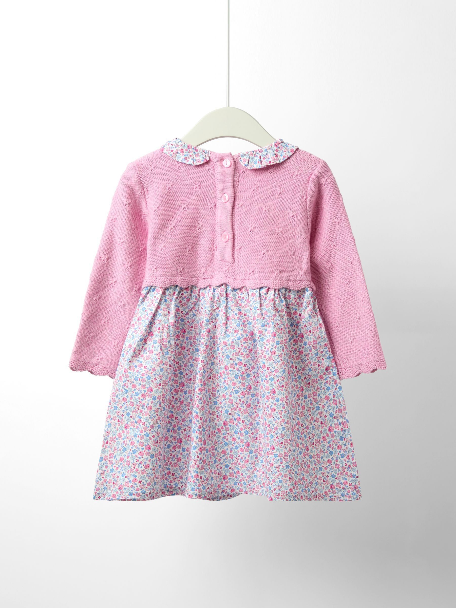 Pink Knitted Combo dress - Image 2 of 3