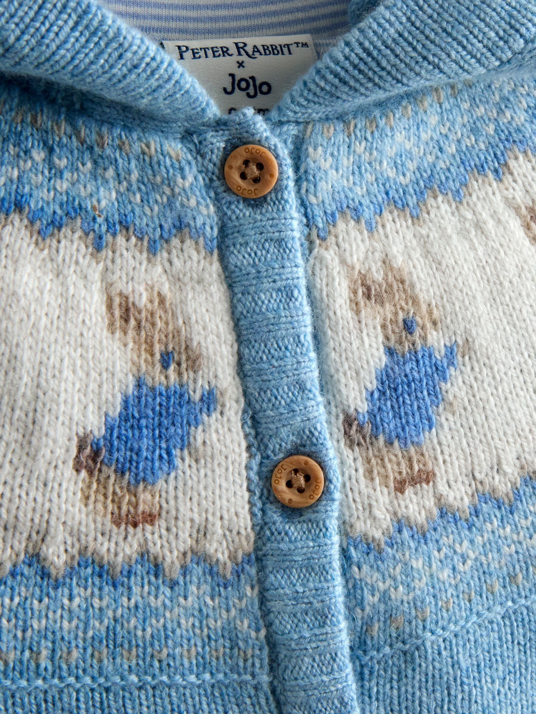 Blue Fair Isle Knit Cardigan - Image 4 of 4