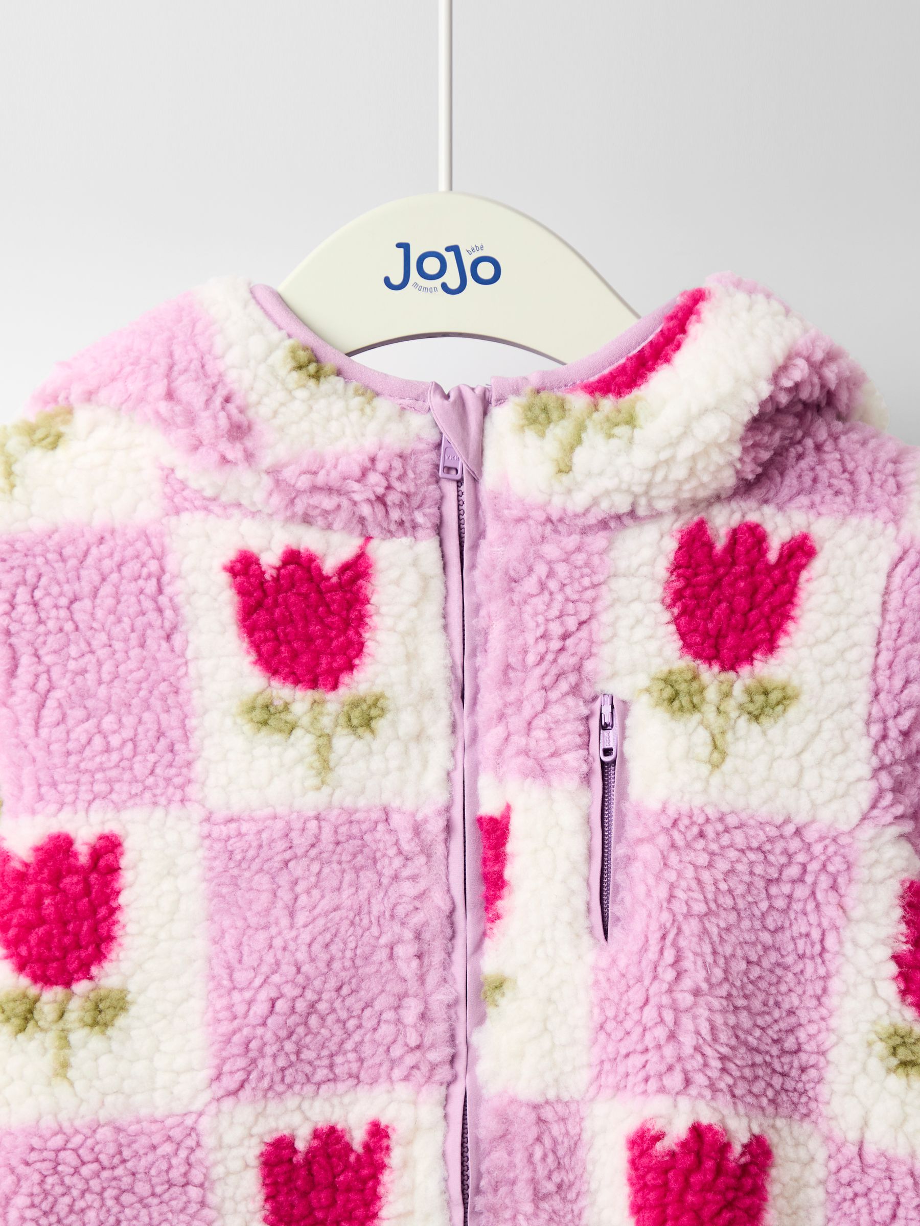 Pink Hooded Fleece Jacket - Image 3 of 3