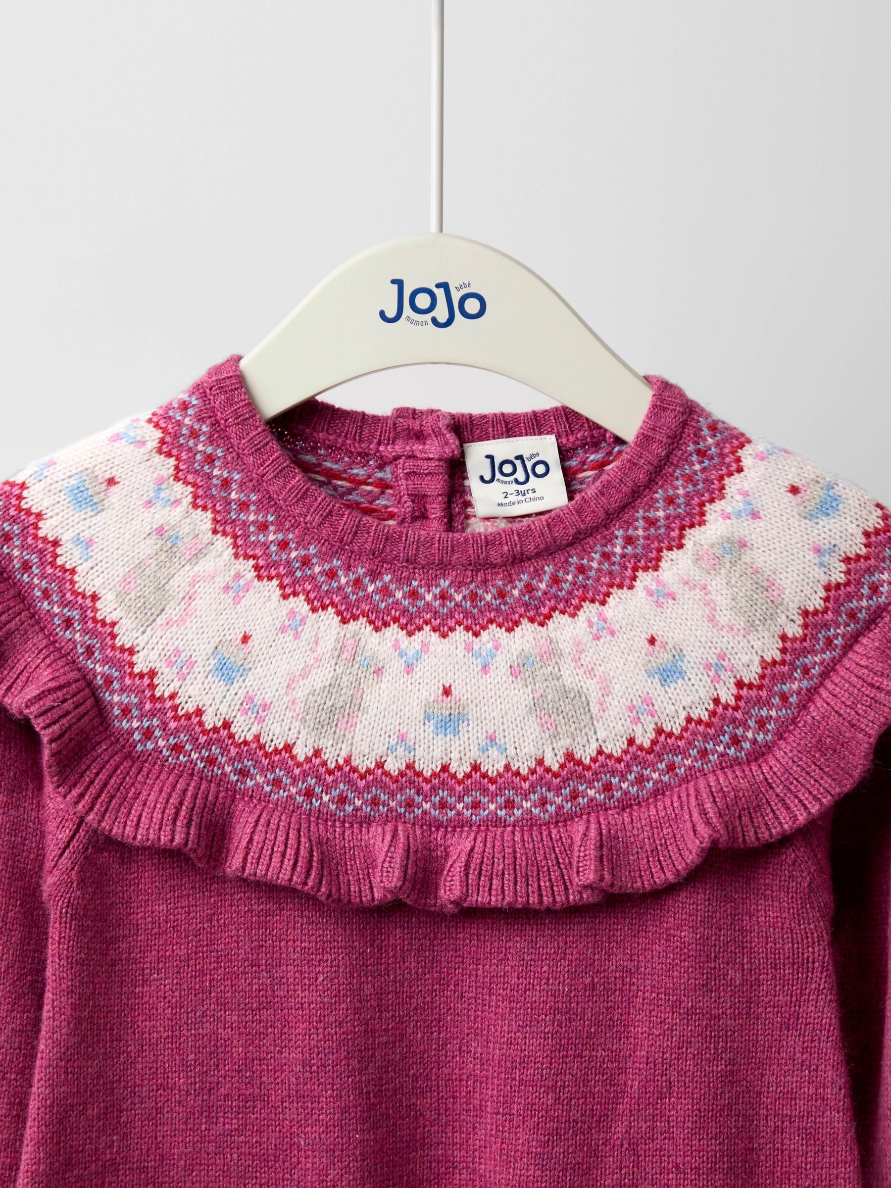 Rose Pink Mouse Fairisle Knitted Dress - Image 2 of 4