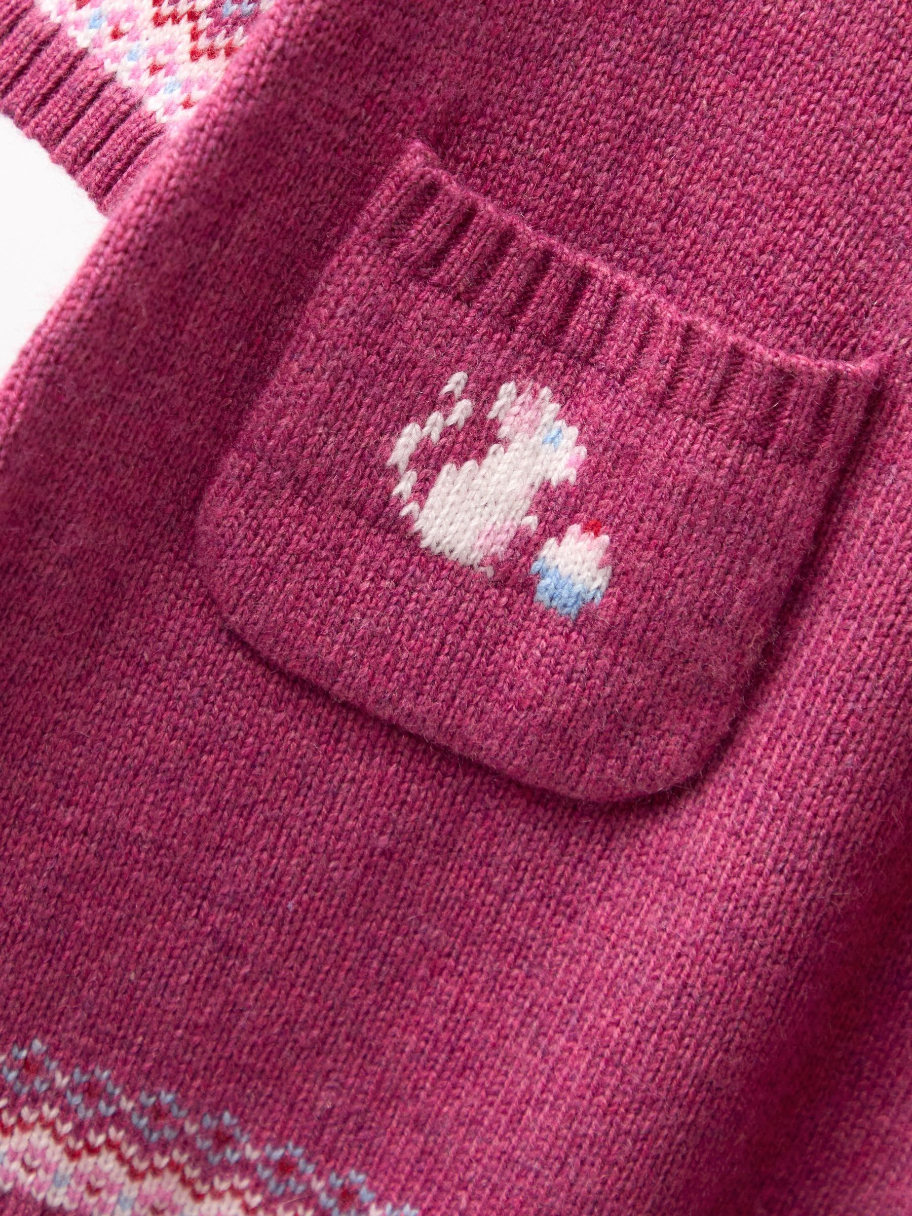Rose Pink Mouse Fairisle Knitted Dress - Image 3 of 4