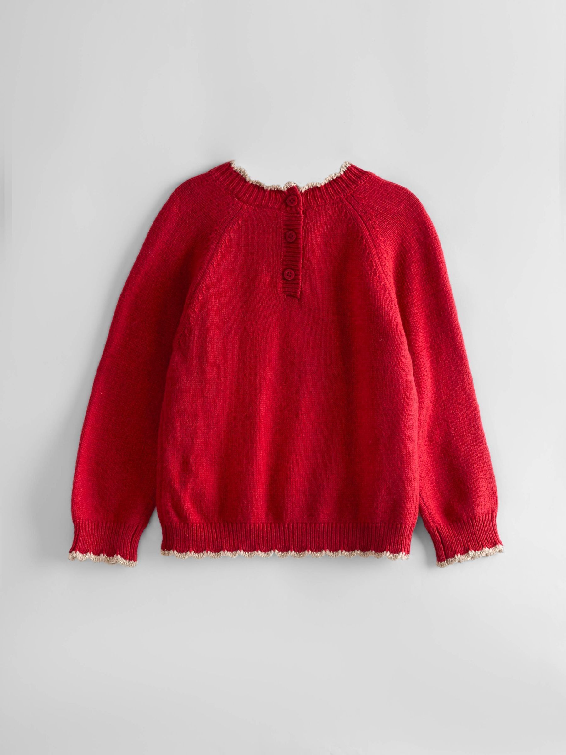 Red Robin Christmas Crew Neck Appliqué Jumper - Image 2 of 3