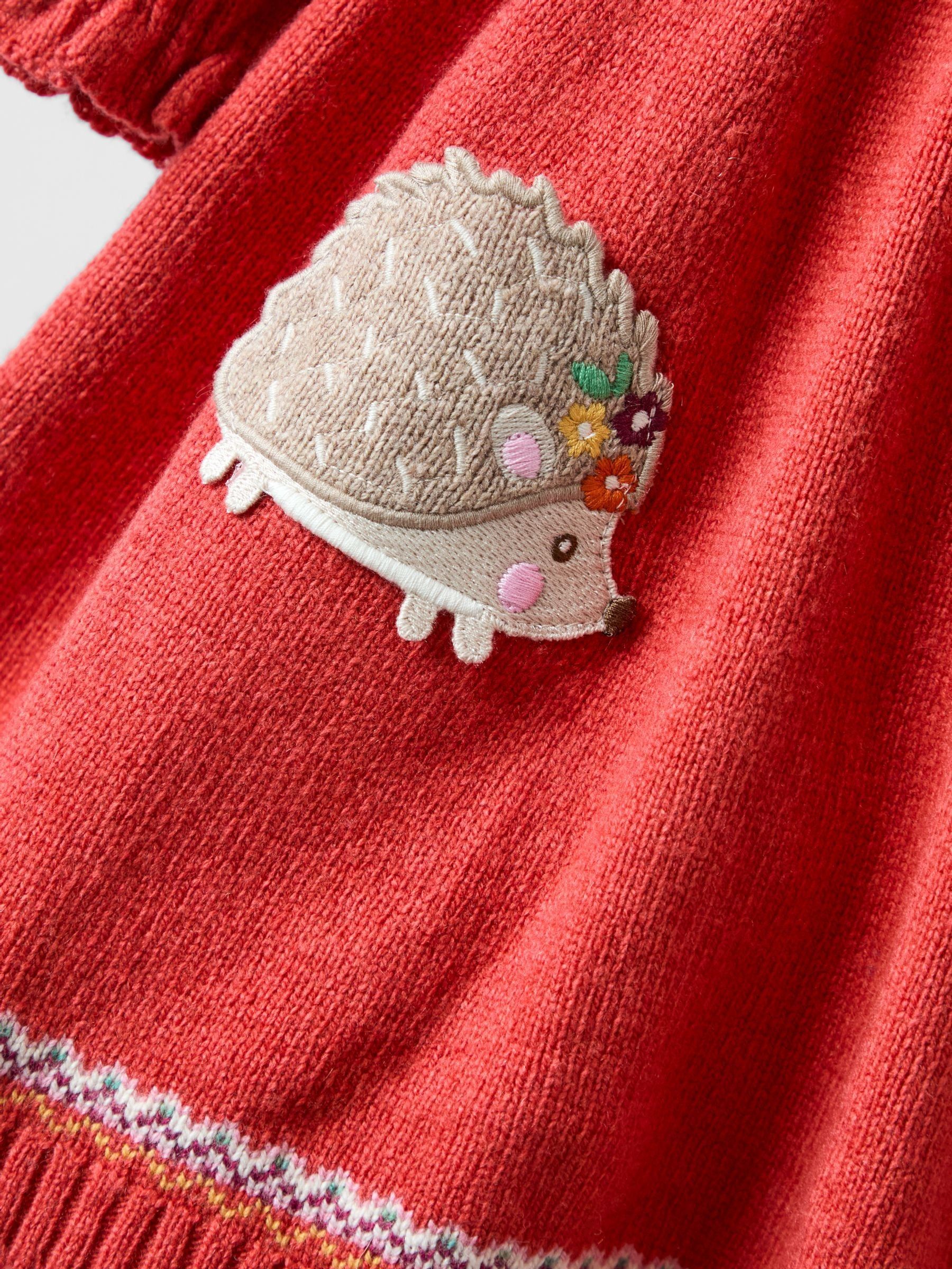 Orange Rust Hedgehog Fairisle Knitted Dress - Image 4 of 4