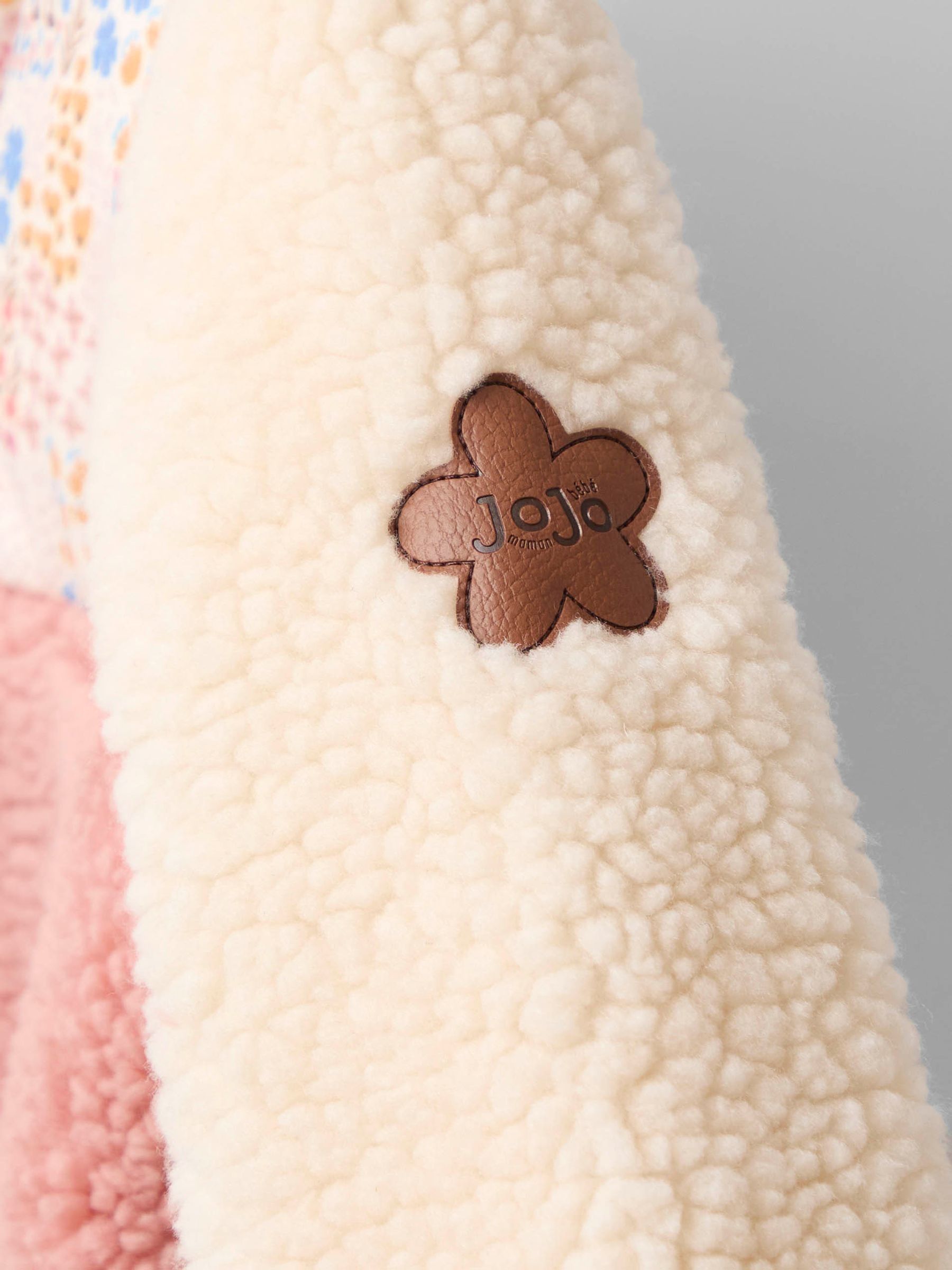 Pink Floral Unicorn Fleece Appliqué Reversible Jacket | JoJo Maman