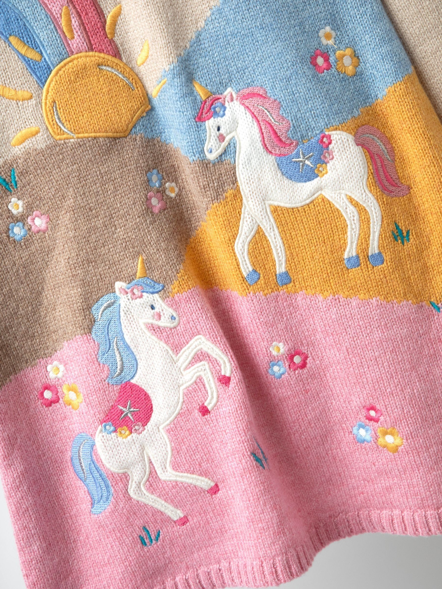 Natural Unicorn scene Knitted Dress - Image 3 of 4