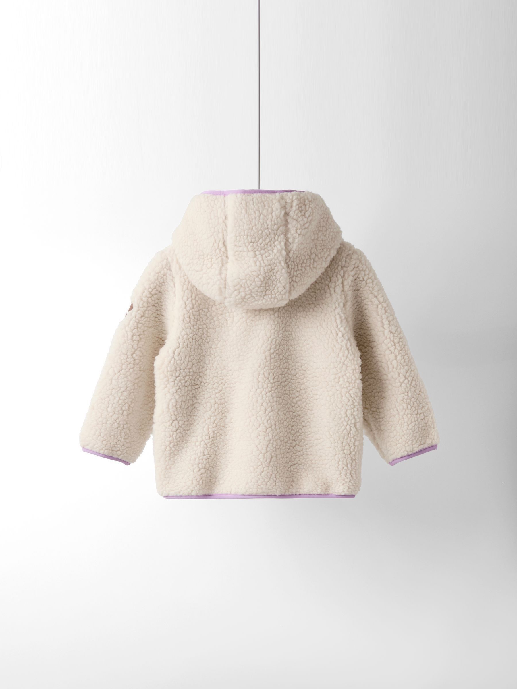 Cream Fairy Popper Through Borg Fleece Jacket | JoJo Maman Bébé USA