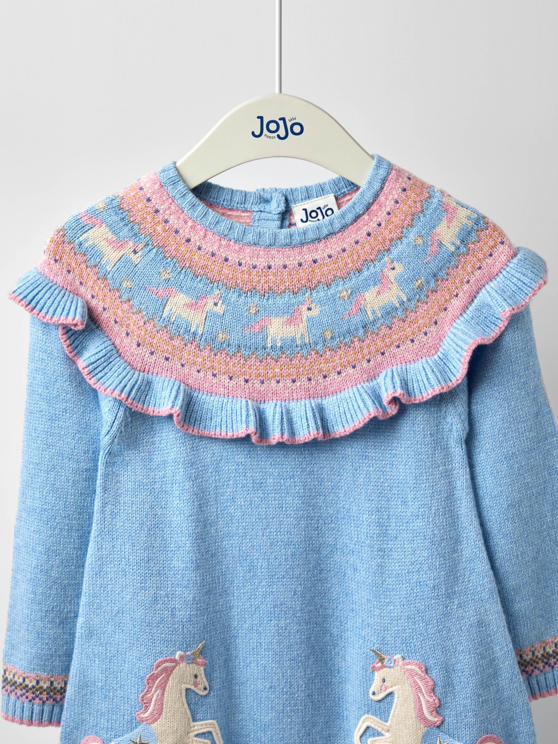 Blue Unicorn Fairisle Knitted Dress - Image 2 of 4