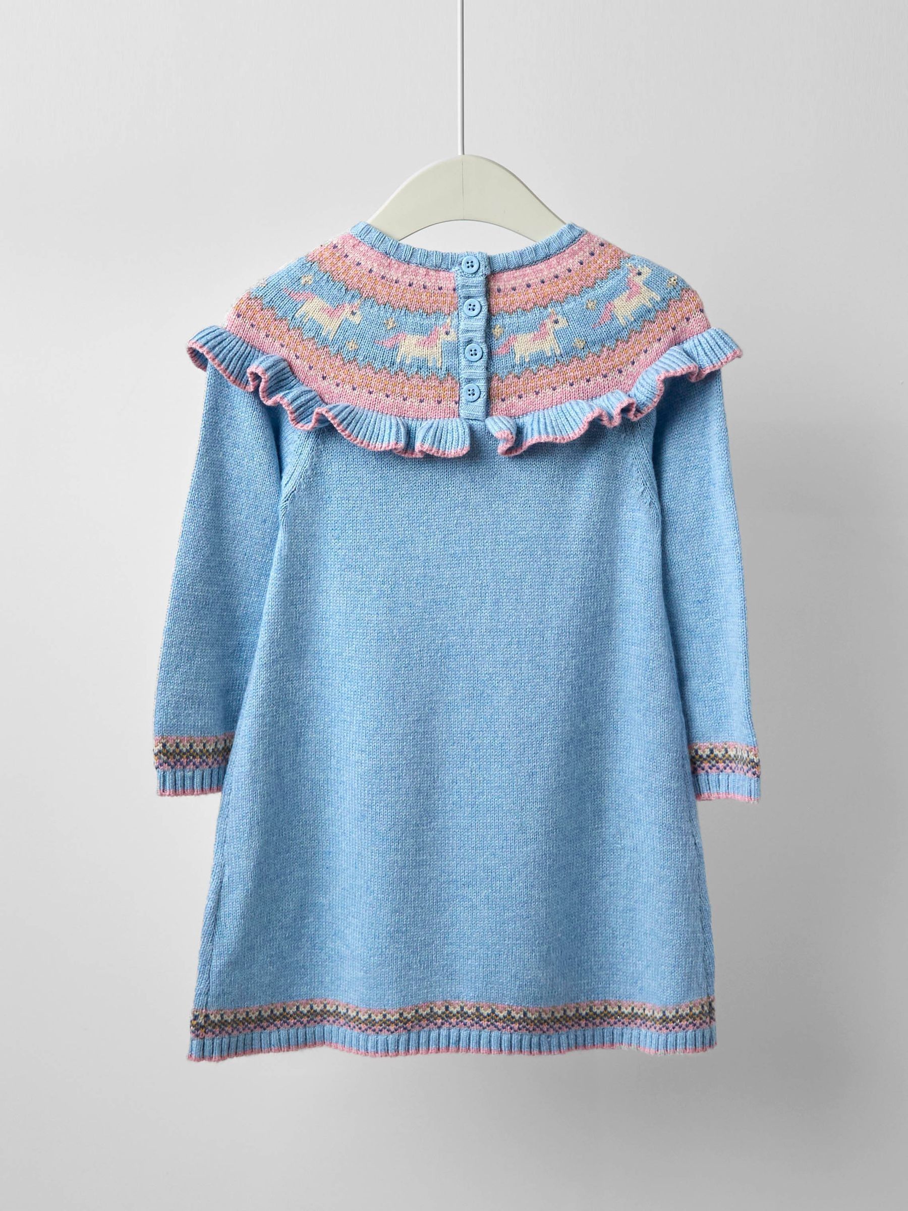 Blue Unicorn Fairisle Knitted Dress - Image 4 of 4