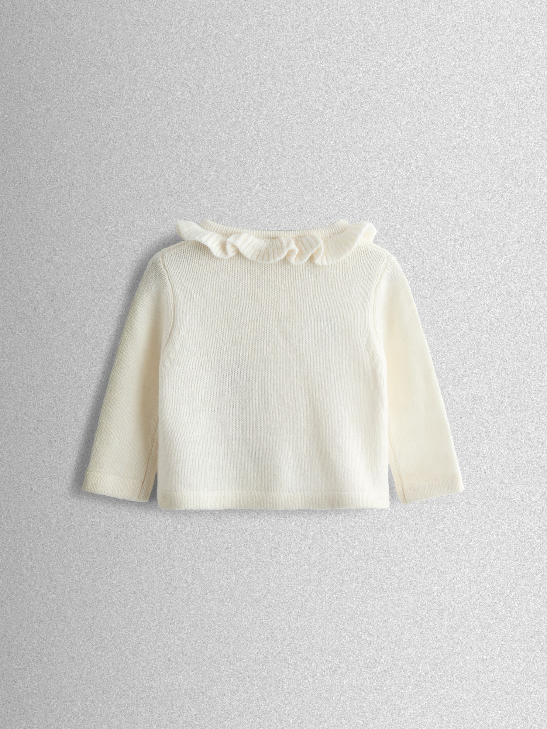 Cream Jemima Puddle-Duck Frill Collar Embroidered Cardigan - Image 2 of 4