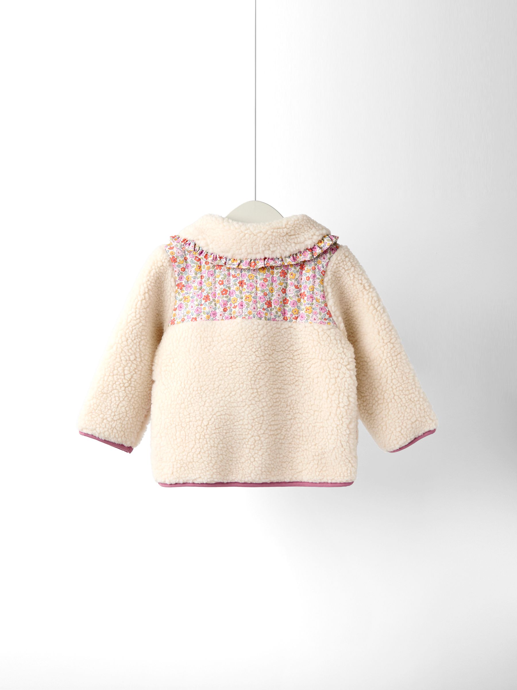 Cream Woodland Friends Fleece Zip-Up Jacket With Collar - Image 2 of 4