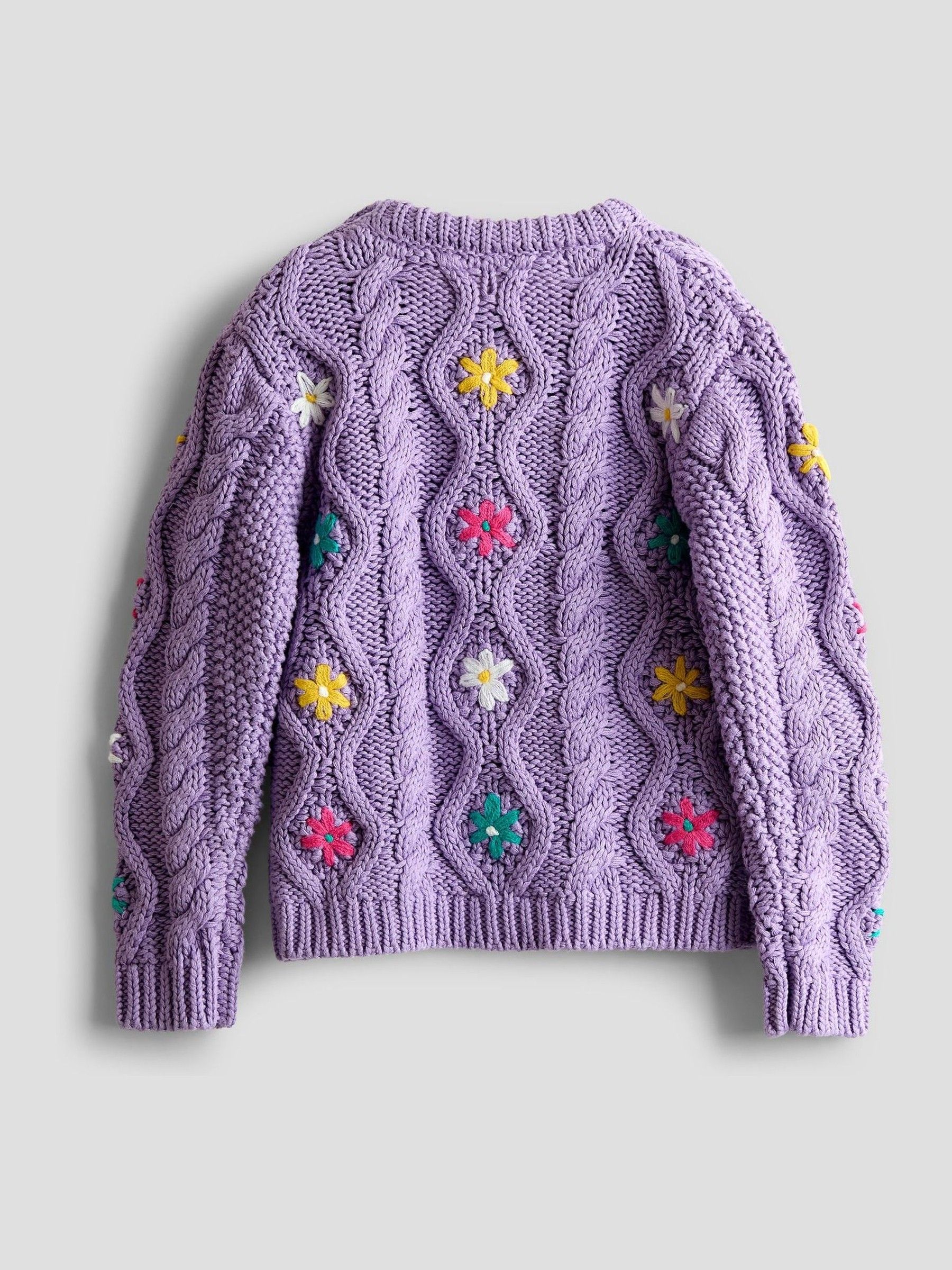 Lilac Embroidered Chunky Knit Jumper - Image 2 of 3
