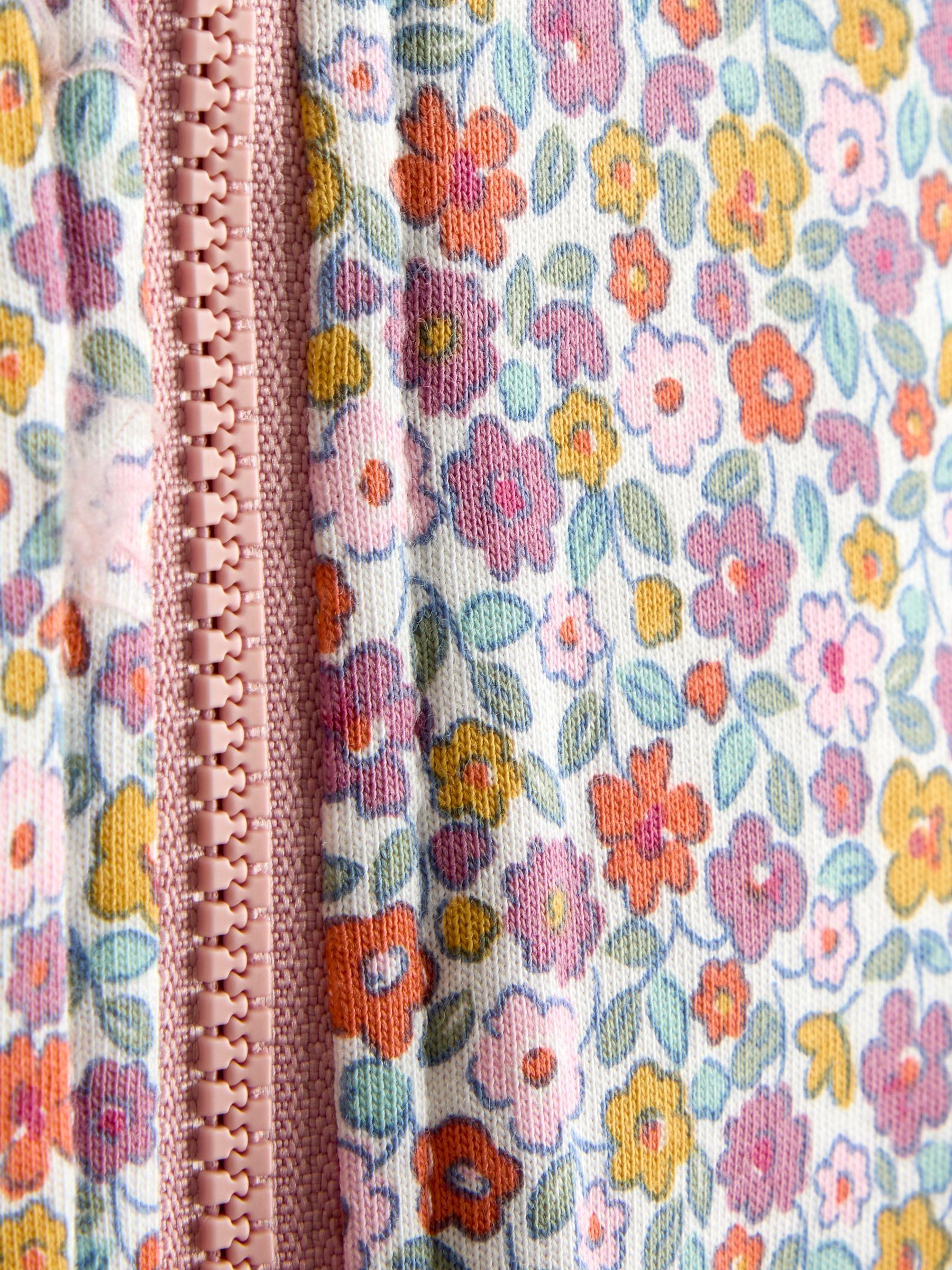 Pink Floral Embroidered Reversible Fleece - Image 11 of 11