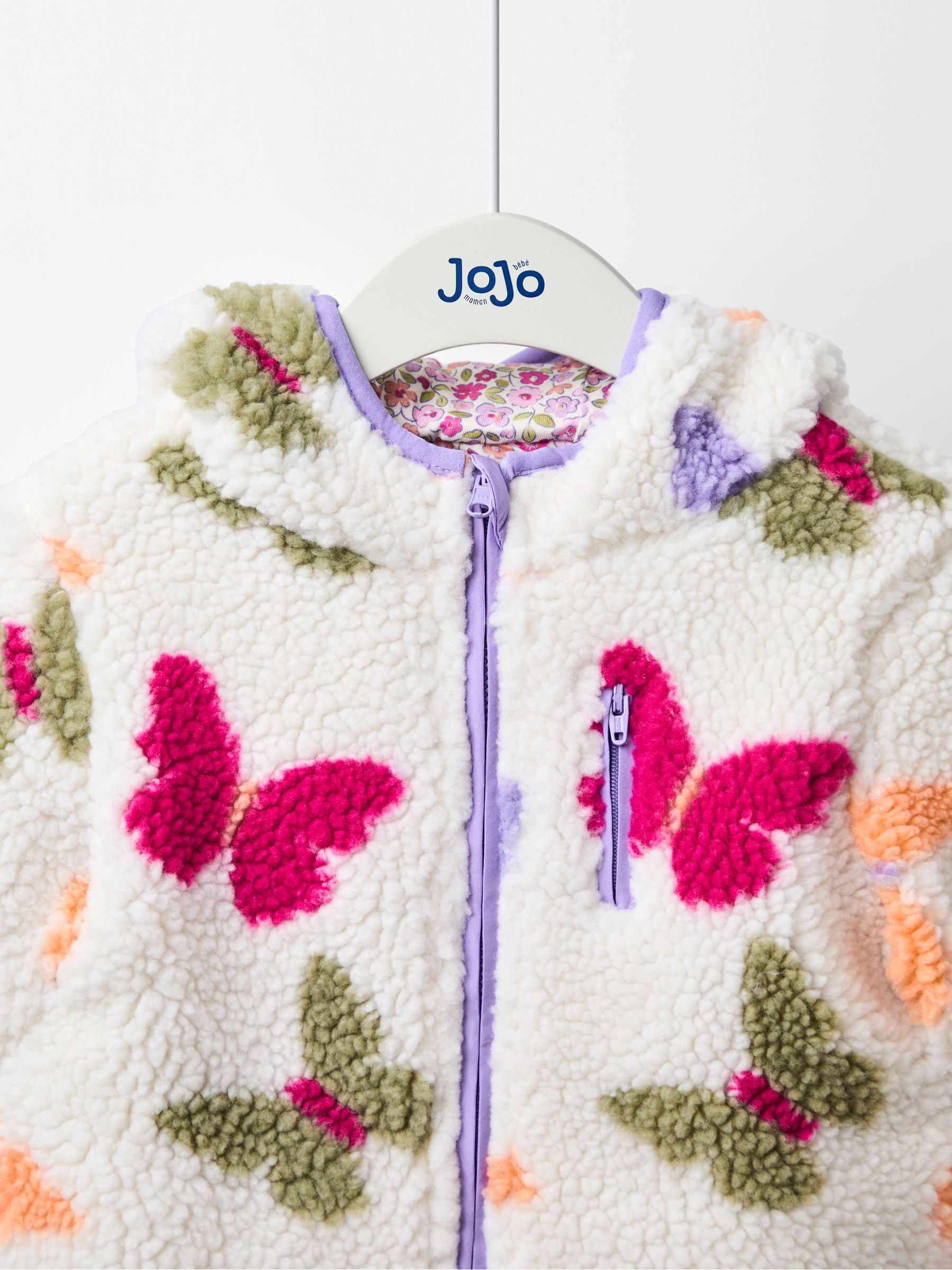 Purple Appliqué Reversible Fleece Jacket - Image 5 of 8