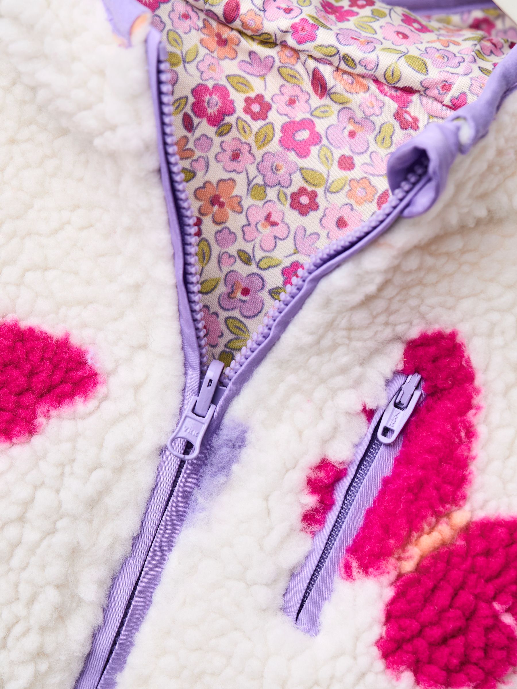 Purple Appliqué Reversible Fleece Jacket - Image 6 of 8