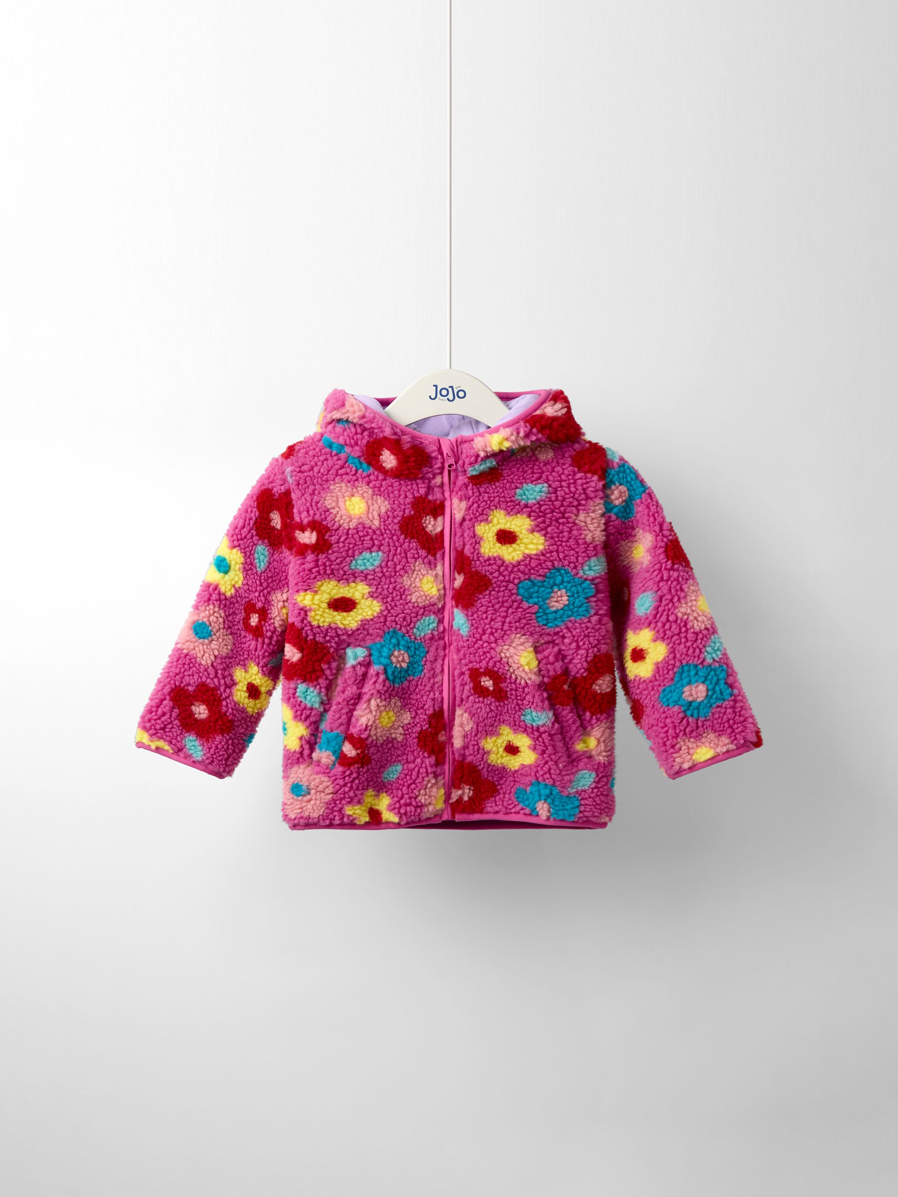 Pink Light Hooded Fleece Jacket - Image 1 of 6
