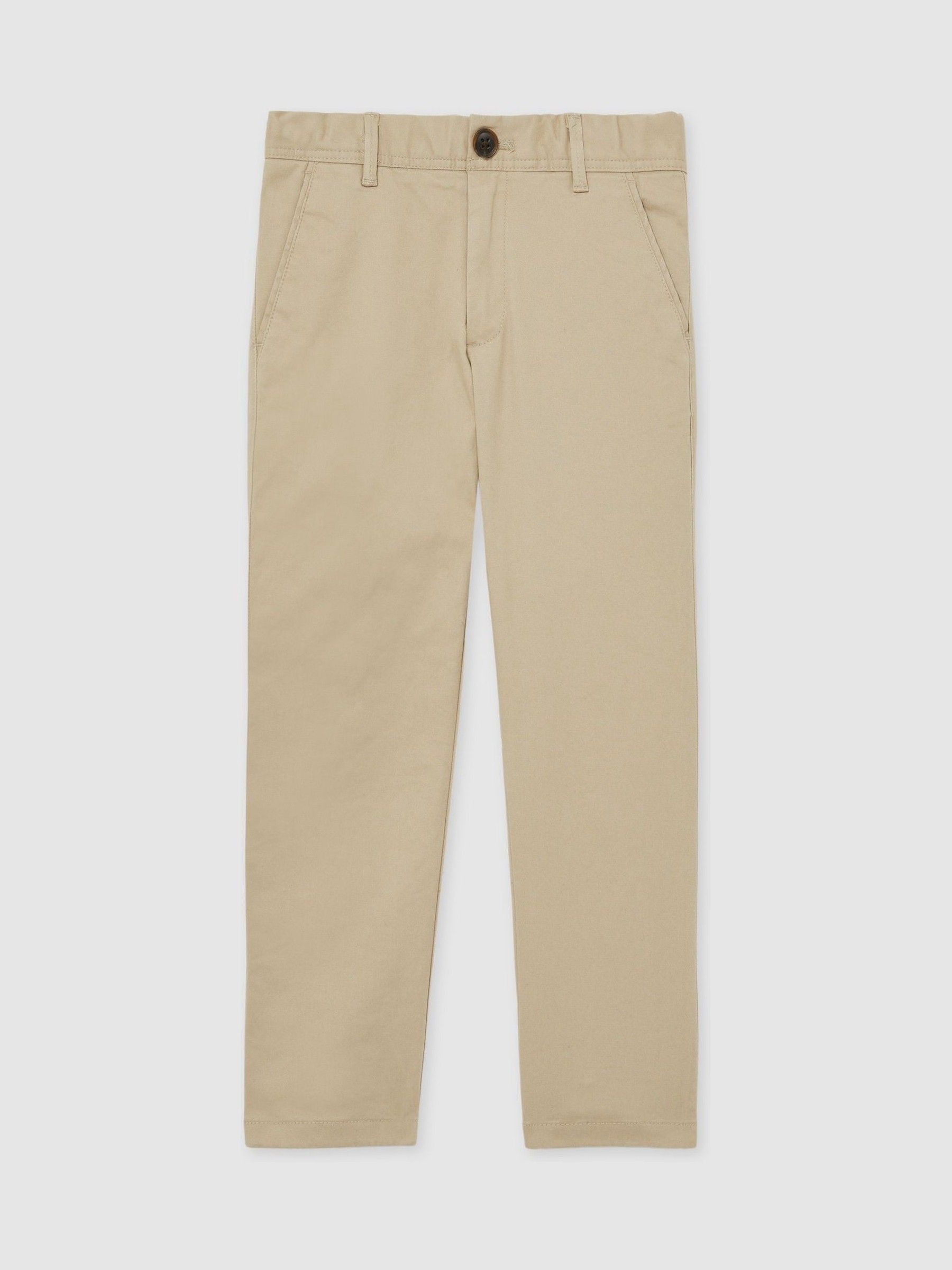 9-14 yrs Slim Fit Casual Chinos in Stone - Image 2 of 4