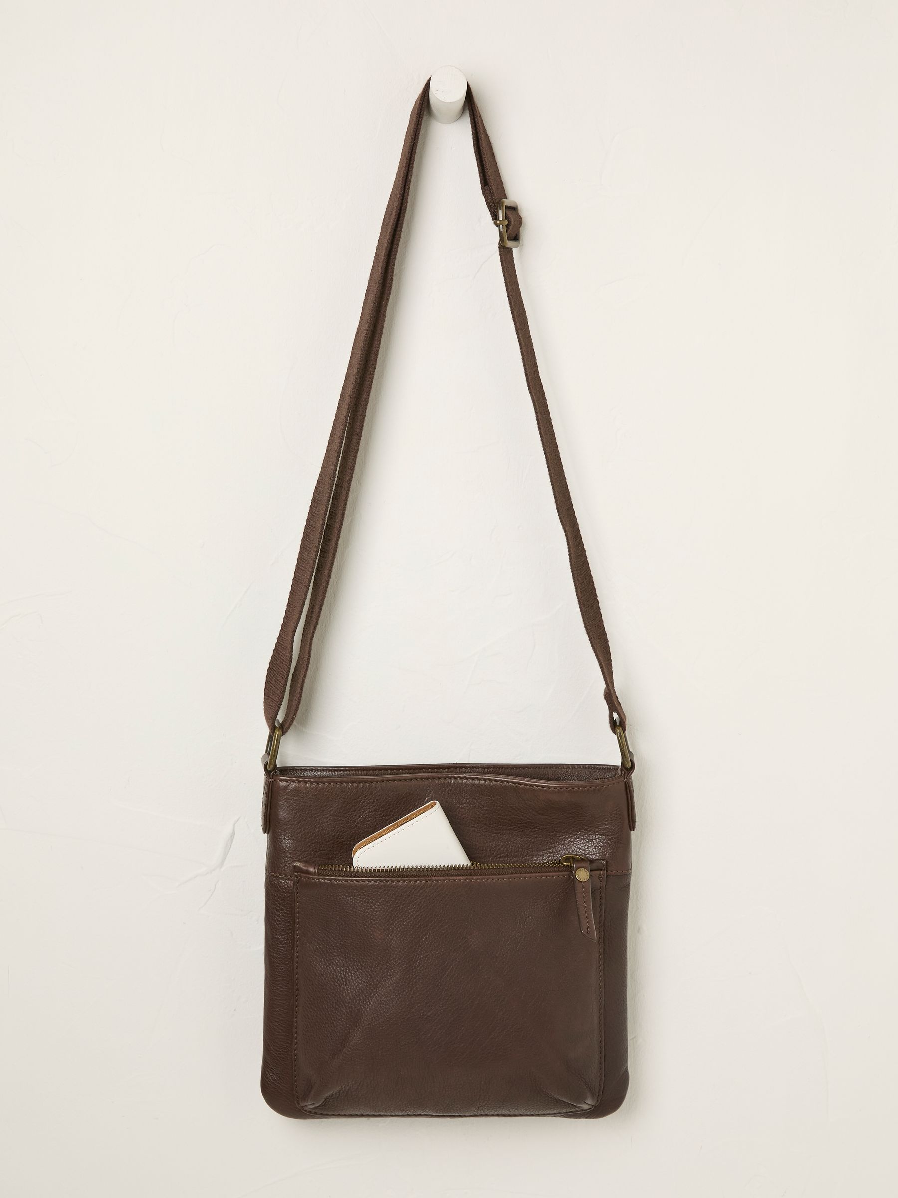 Annie Chocolate Brown Crossbody Bag - Image 4 of 4