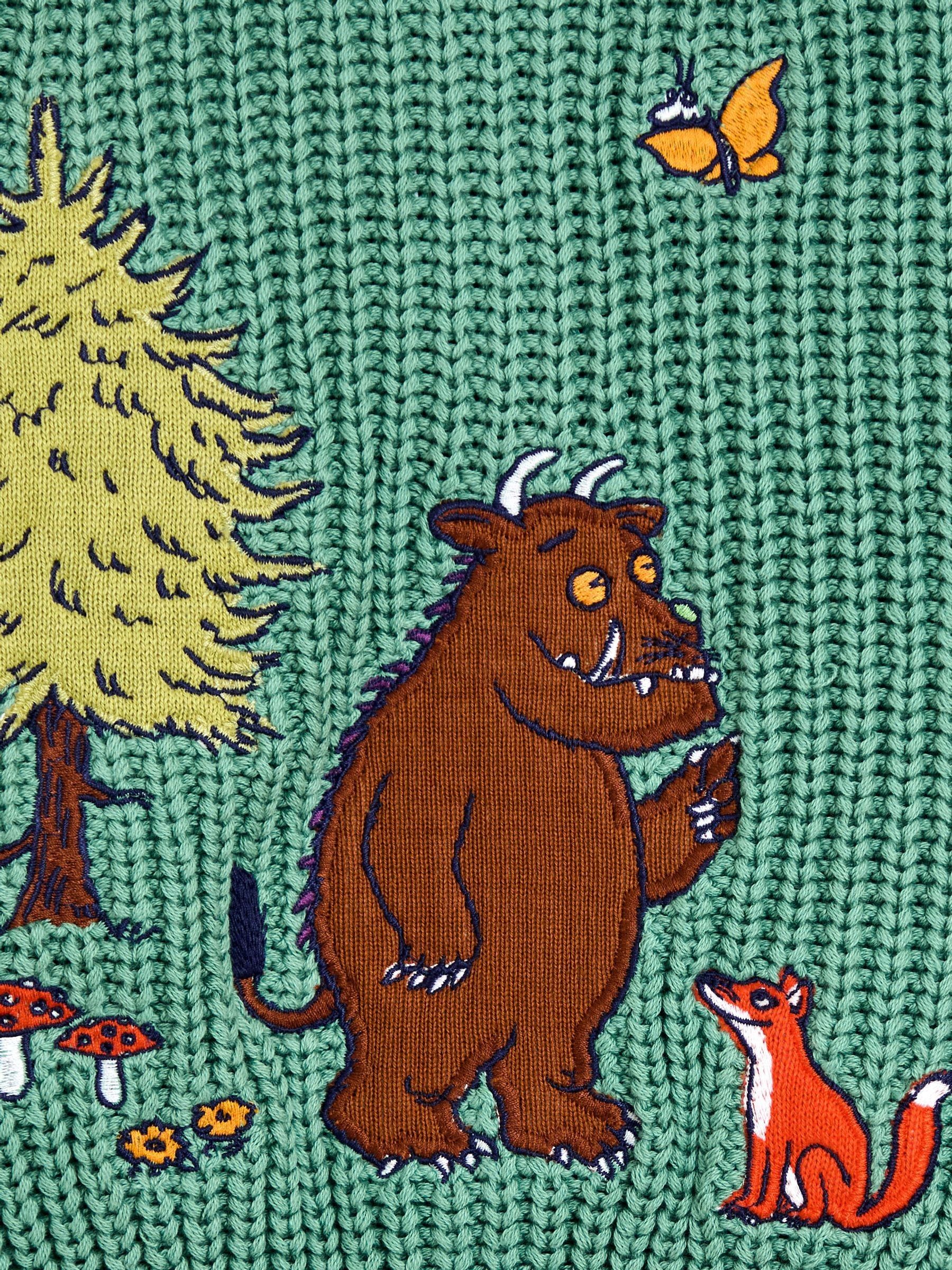 Green The Gruffalo Appliqué Chunky Knit Cardigan - Image 5 of 5