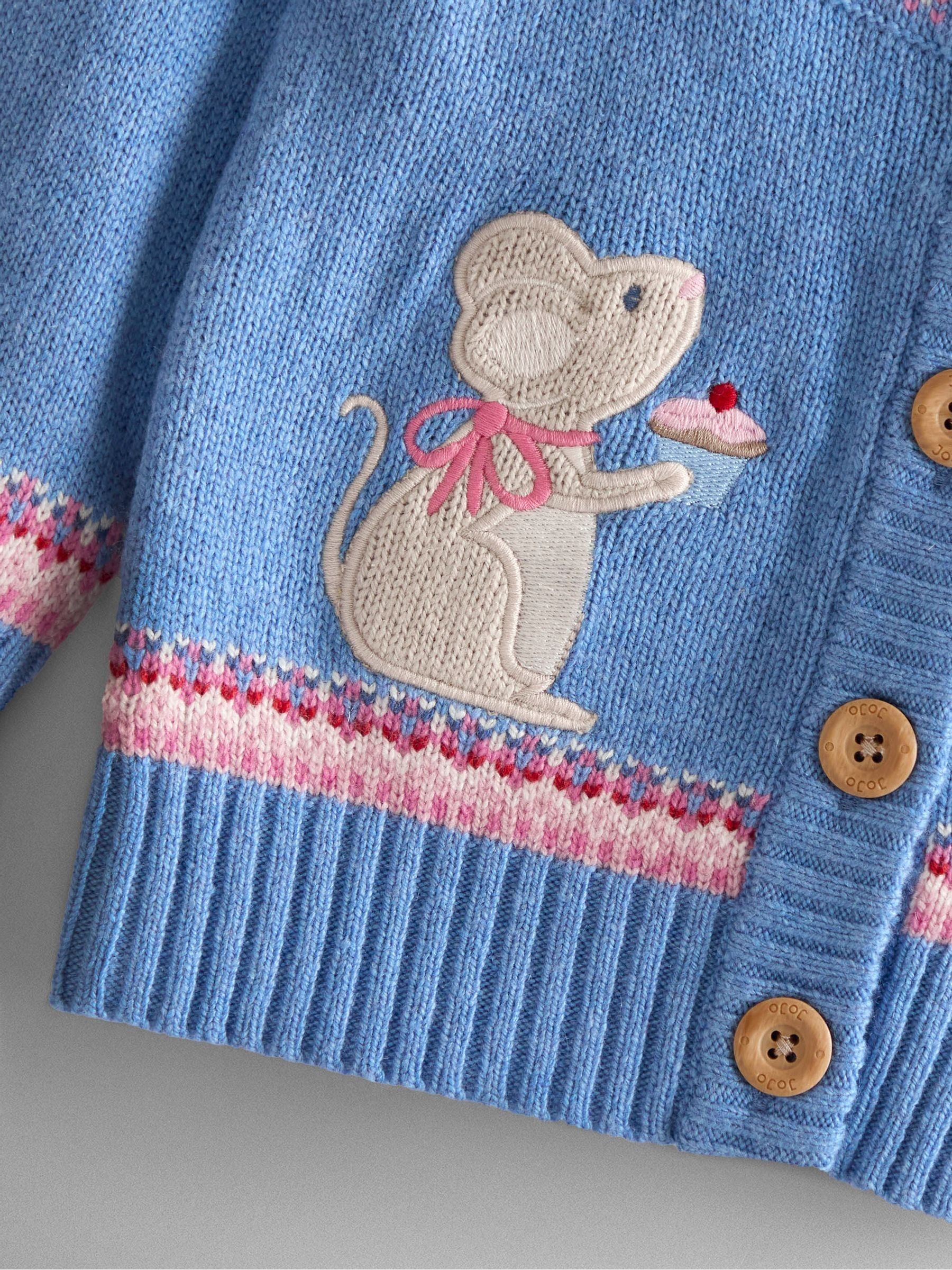 Blue Fair Isle Appliqué Pocket Cardigan - Image 2 of 3