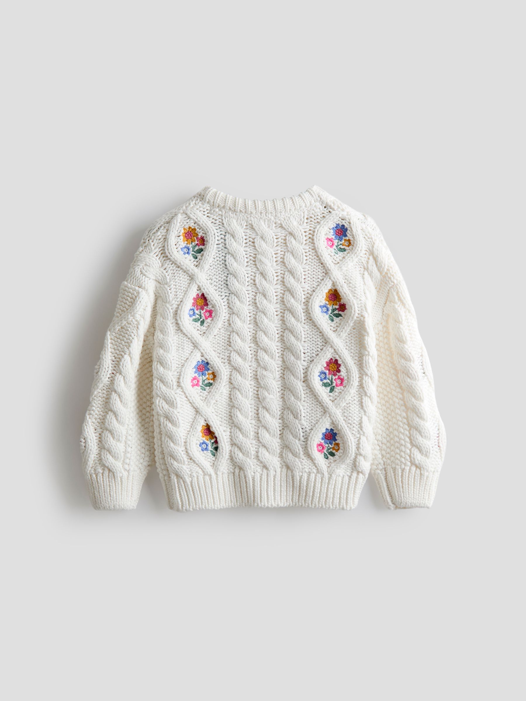 Cream Embroidered Chunky Knit Jumper - Image 2 of 3