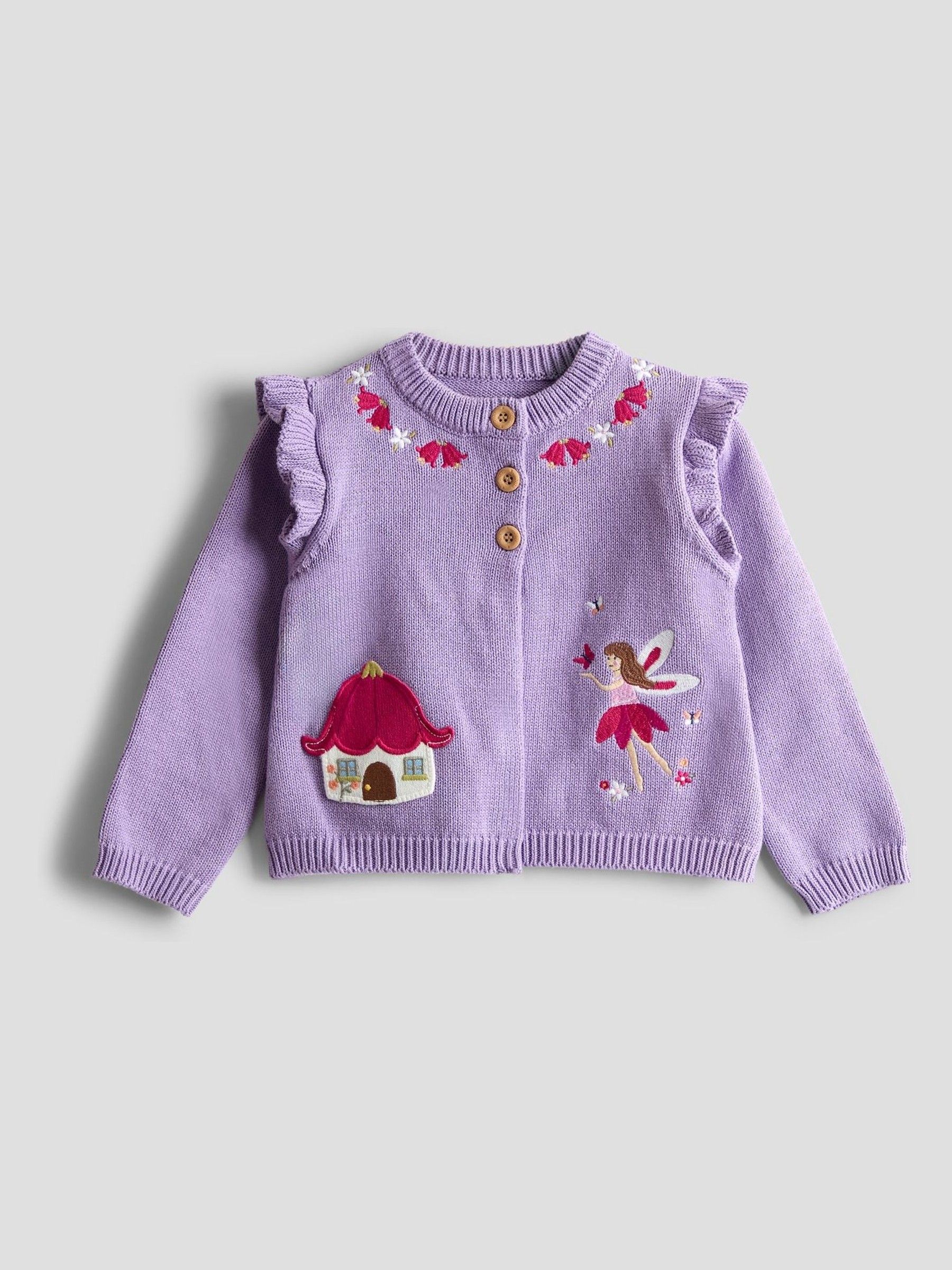 Lilac Pet in Pocket Applique Cardigan - Image 1 of 5