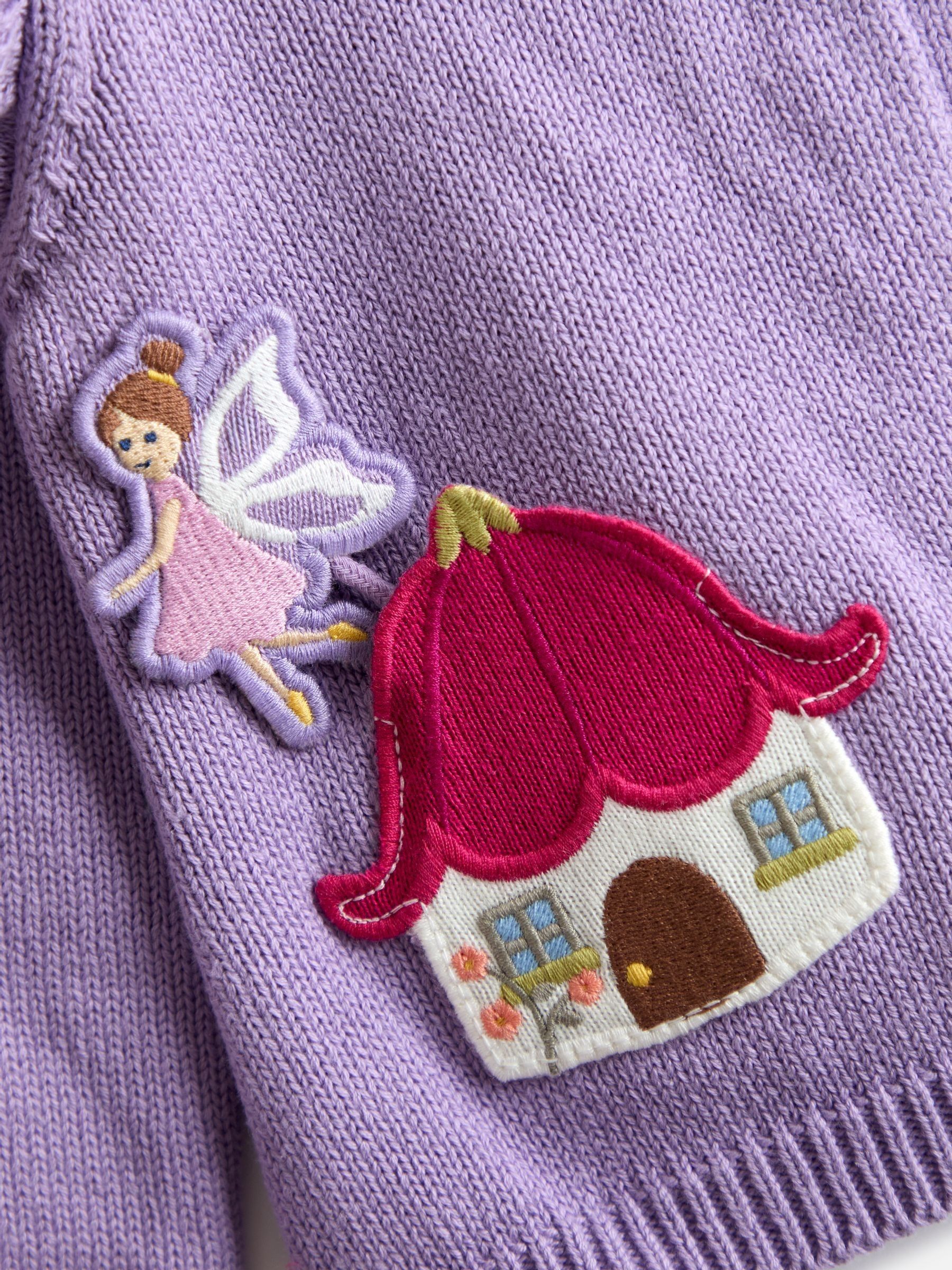 Lilac Pet in Pocket Applique Cardigan - Image 5 of 5