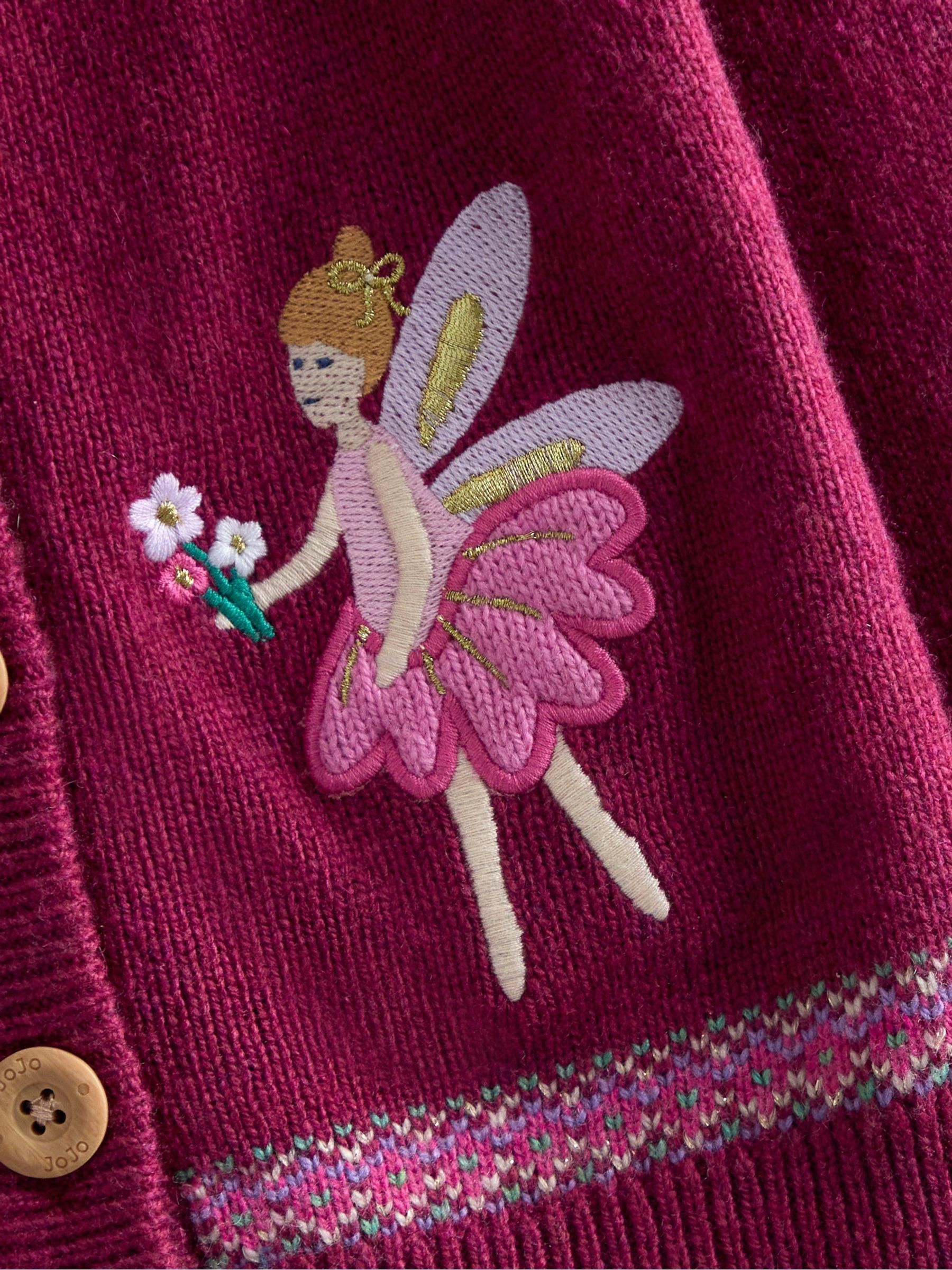 Purple Fair Isle Appliqué Pocket Cardigan - Image 3 of 3