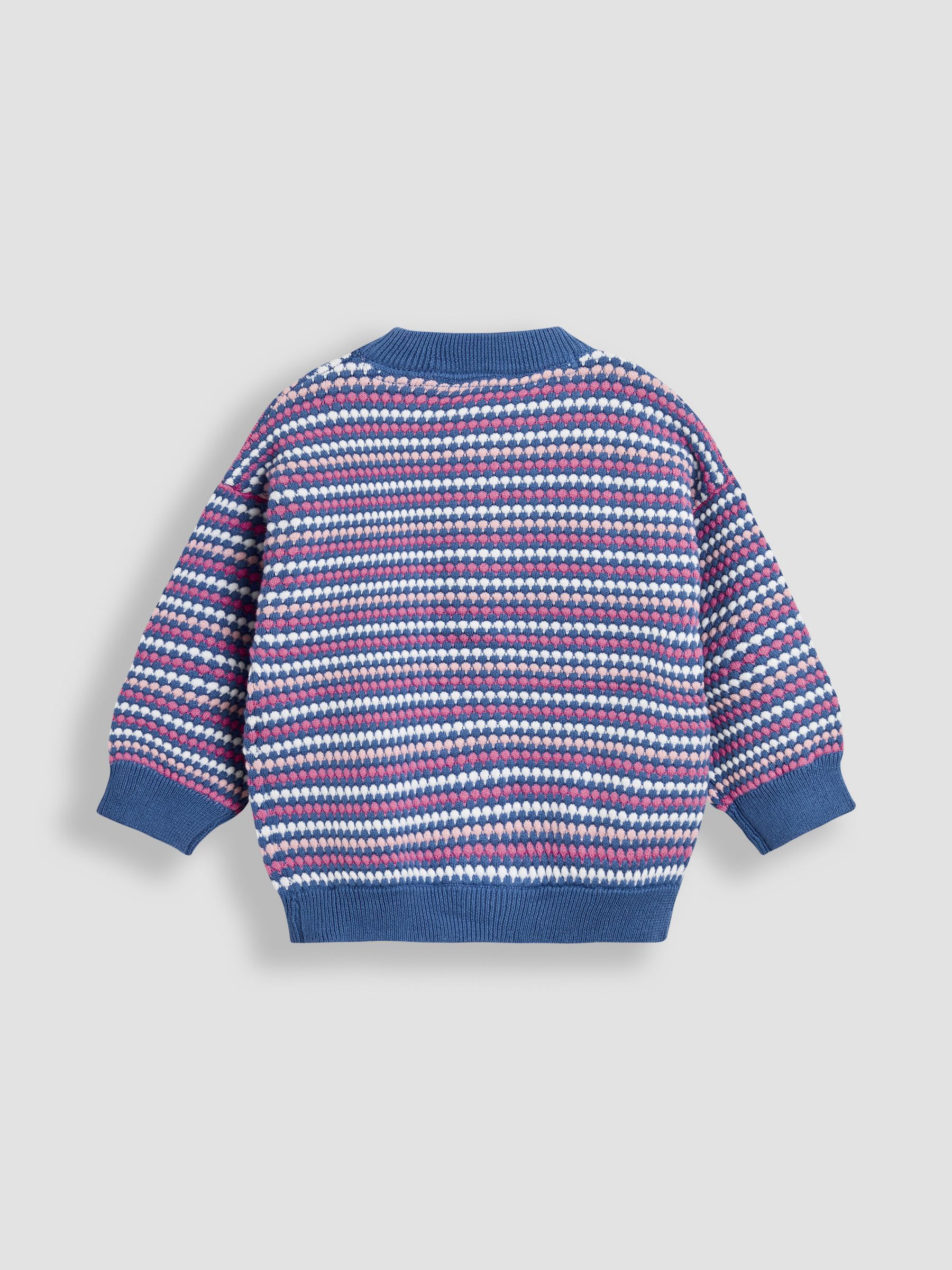 Blue Bubble Knit Appliqué Cardigan - Image 2 of 4