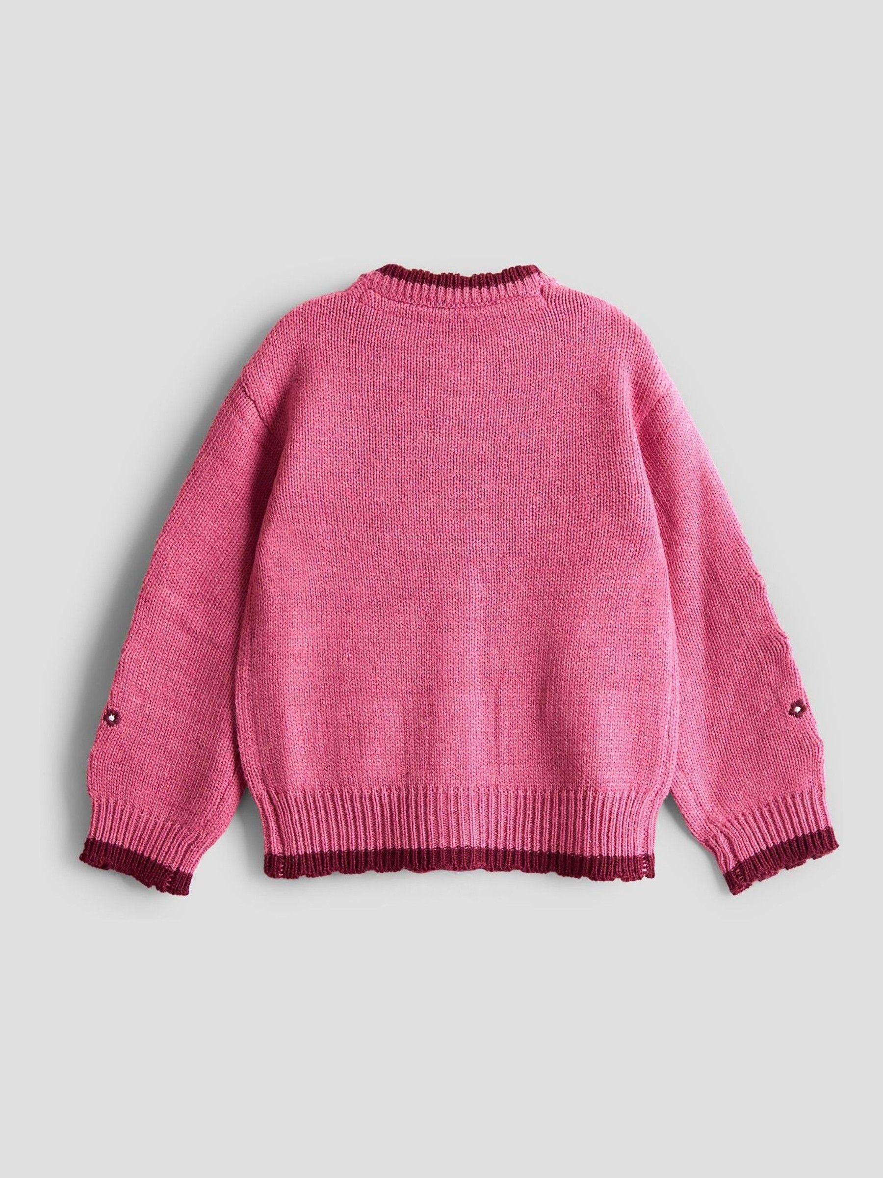 Rose Scallop Edge Embroidered Pocket Cardigan - Image 2 of 4