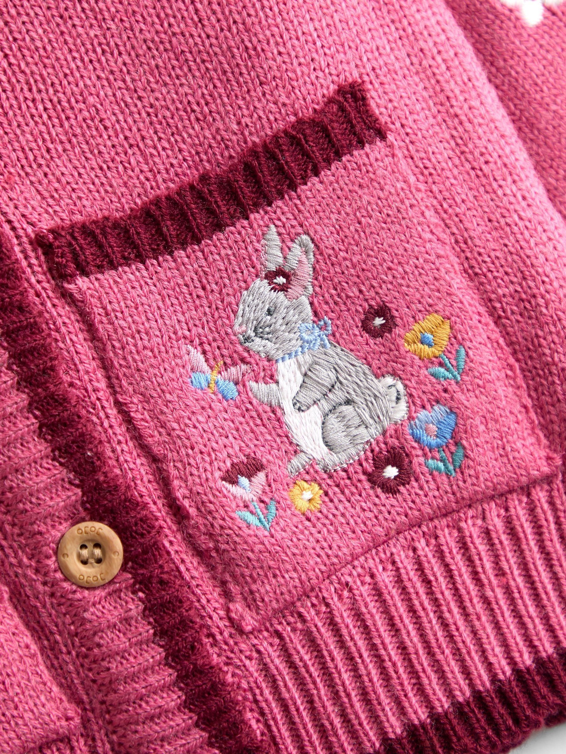 Rose Scallop Edge Embroidered Pocket Cardigan - Image 4 of 4