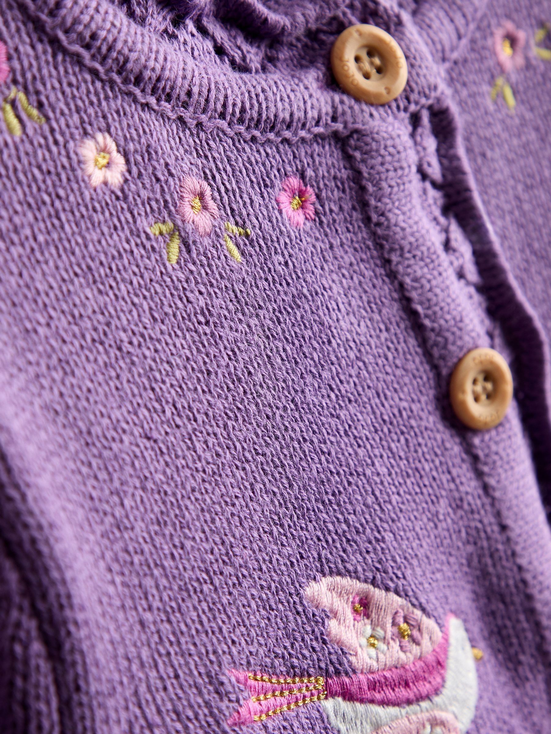 Purple Pet in Pocket Applique Cardigan - Image 3 of 5