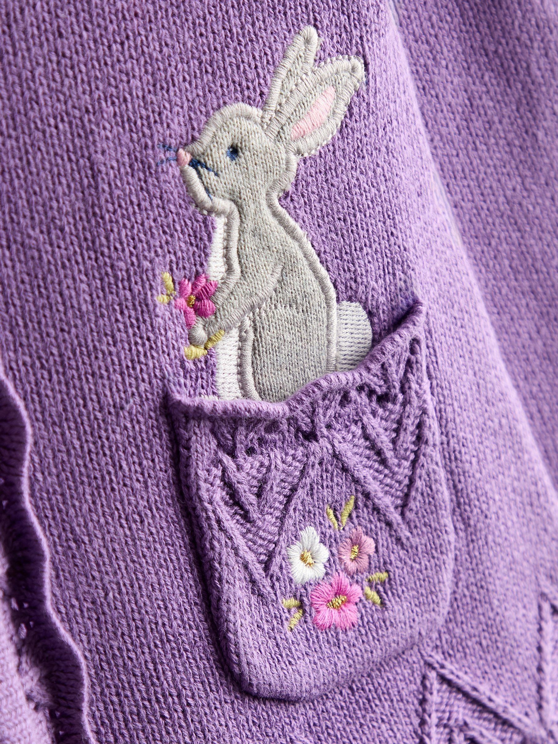 Purple Pet in Pocket Applique Cardigan - Image 5 of 5
