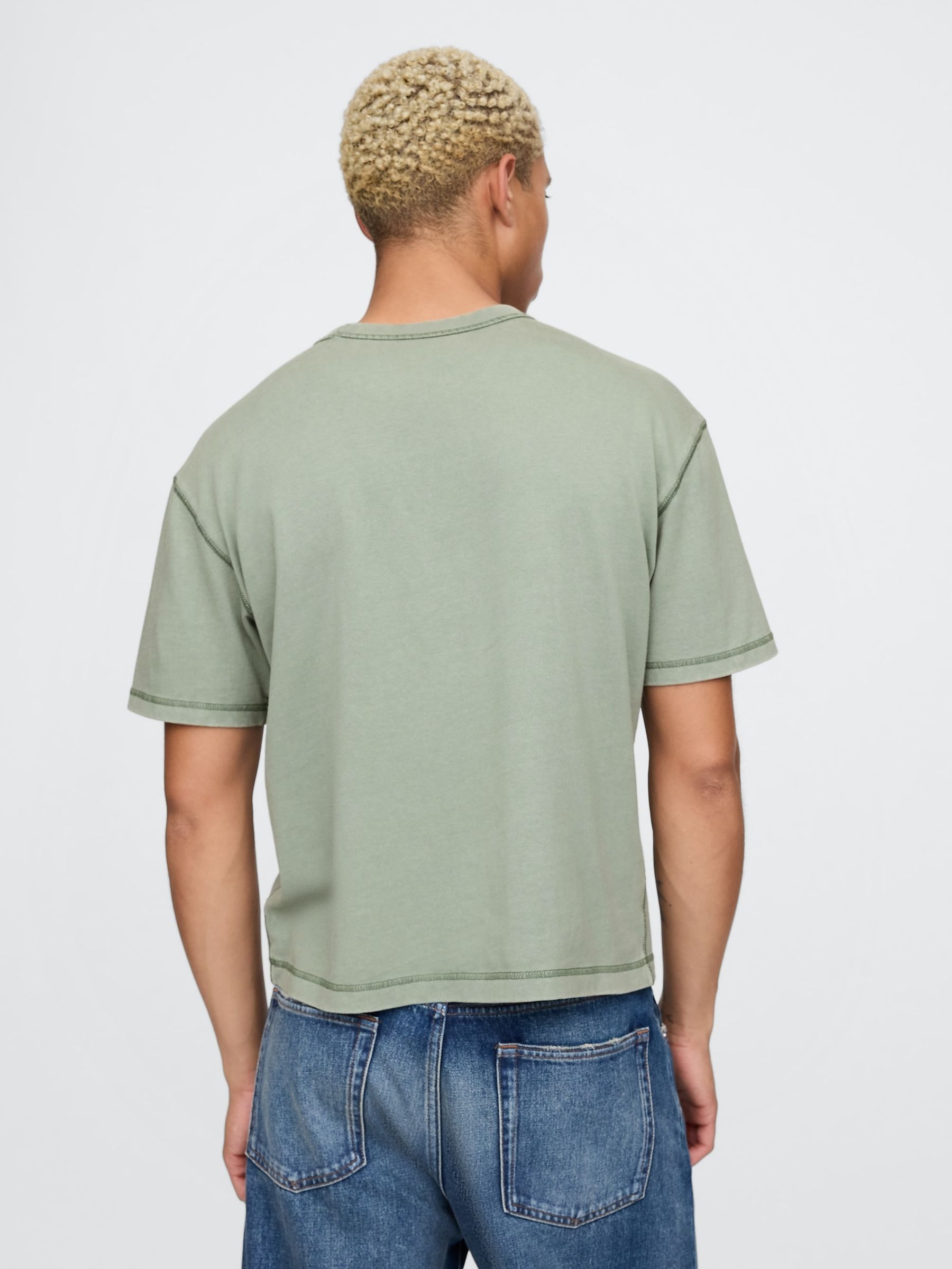 Green Heavyweight Boxy T-Shirt - Image 2 of 4