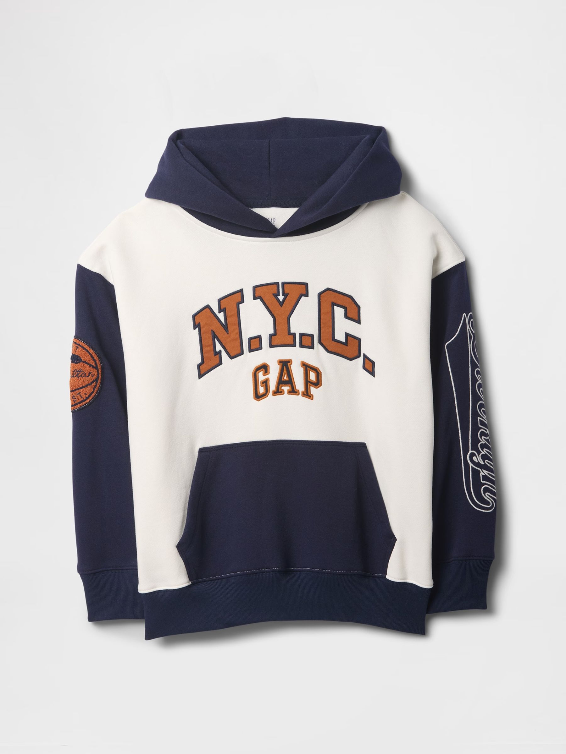 White Vintage Soft NYC Logo Hoodie (4-13yrs) - Image 2 of 5