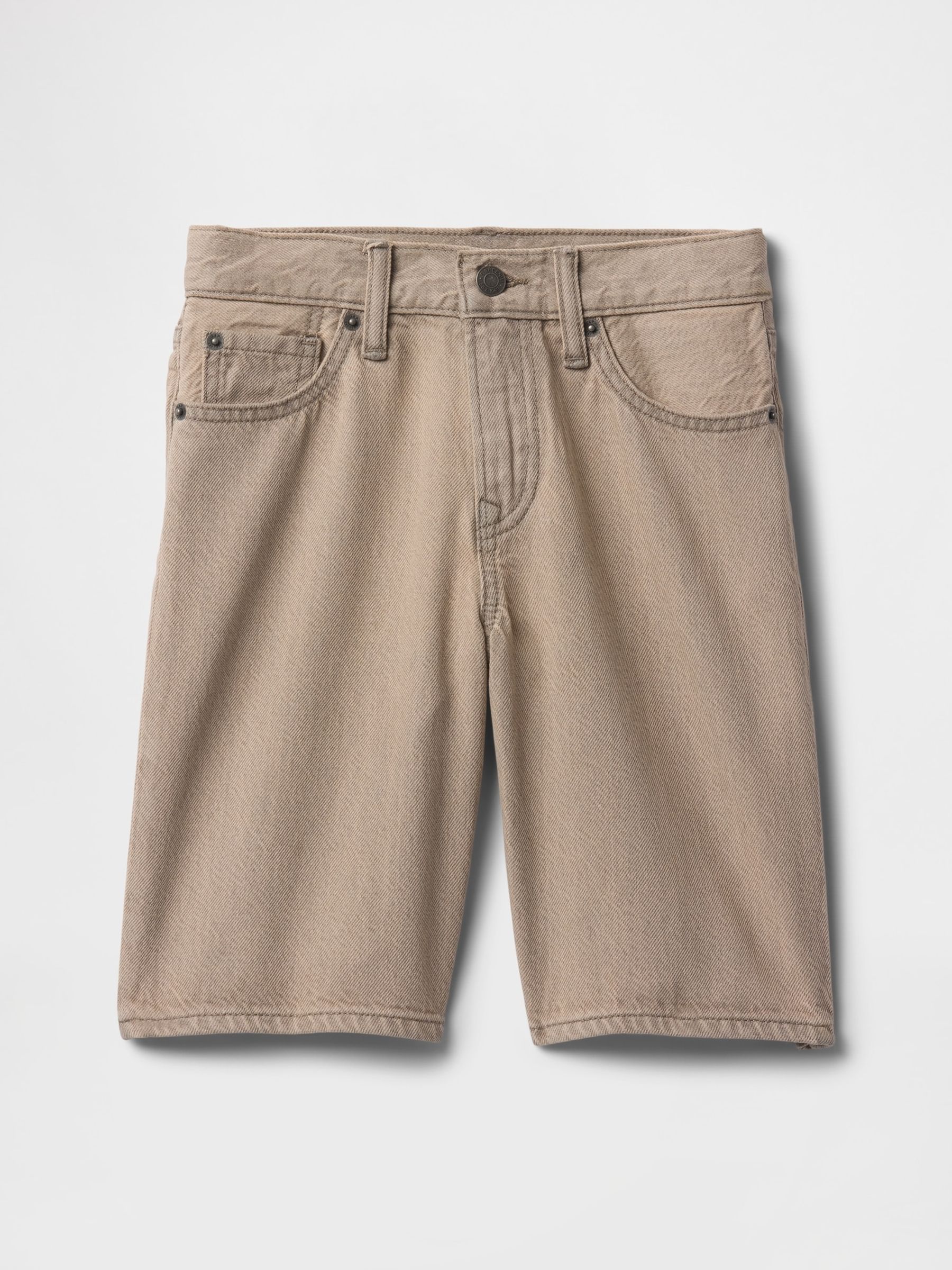 Beige UltraSoft 90s Loose Denim Shorts (5-13yrs) - Image 4 of 5