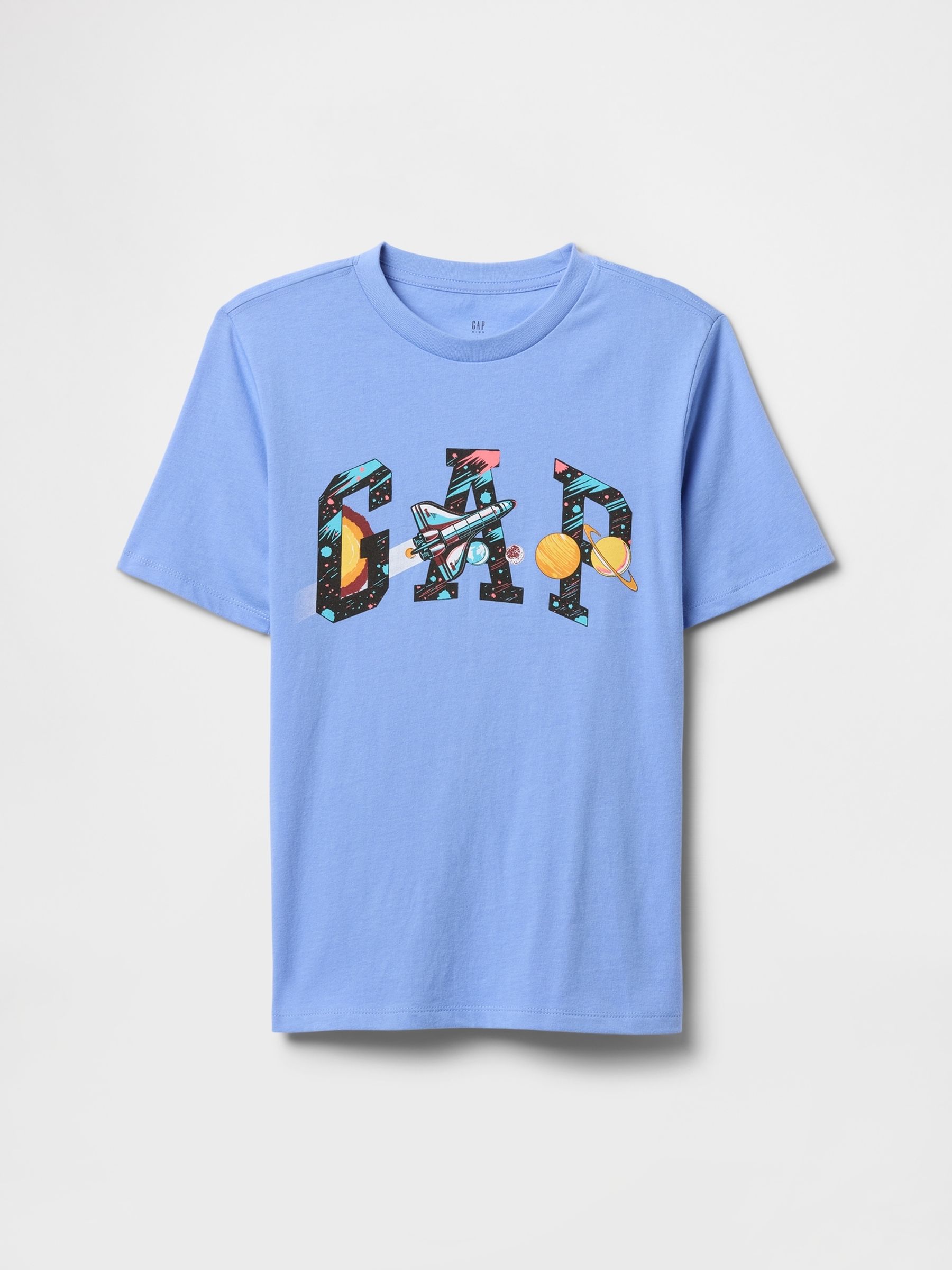 Blue Space Graphic Logo T-Shirt (4-13yrs) - Image 1 of 3