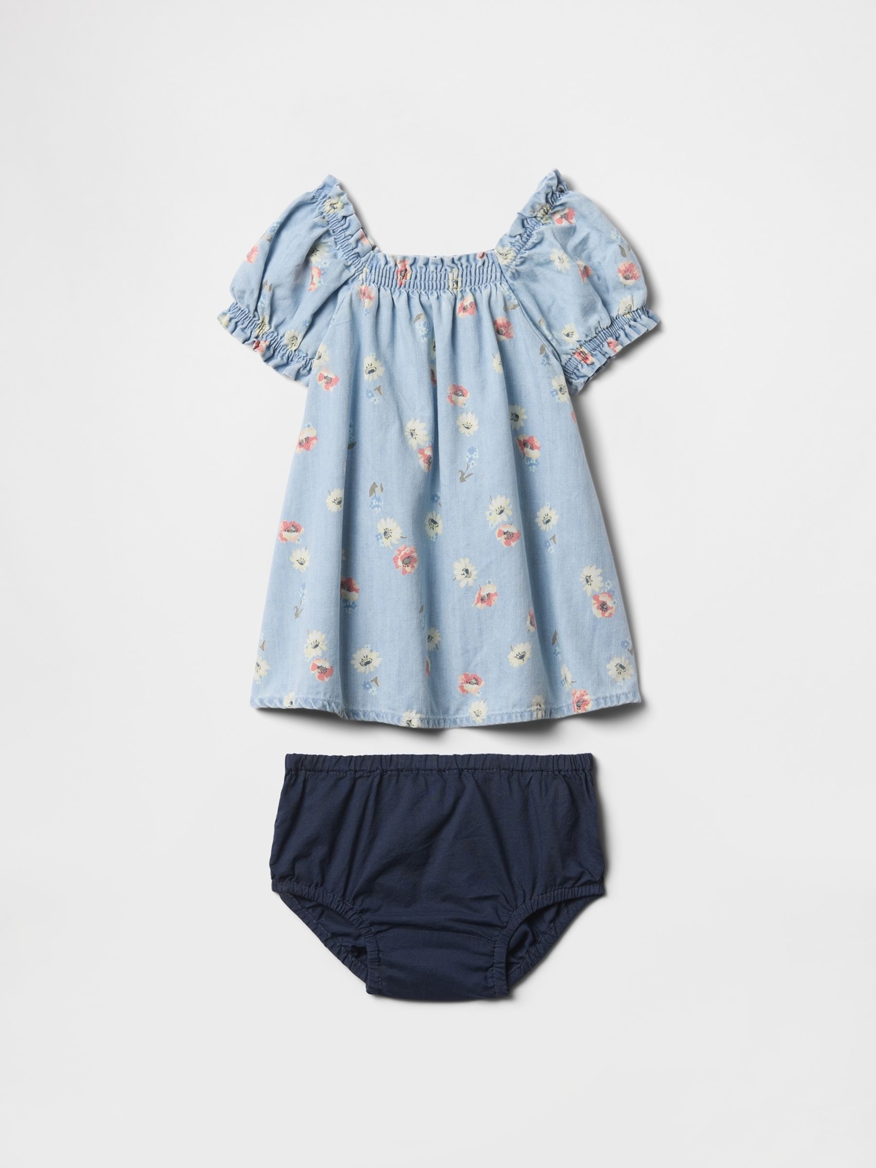 Blue Floral Floral Denim Dress (Newborn-24mths) - Image 1 of 3