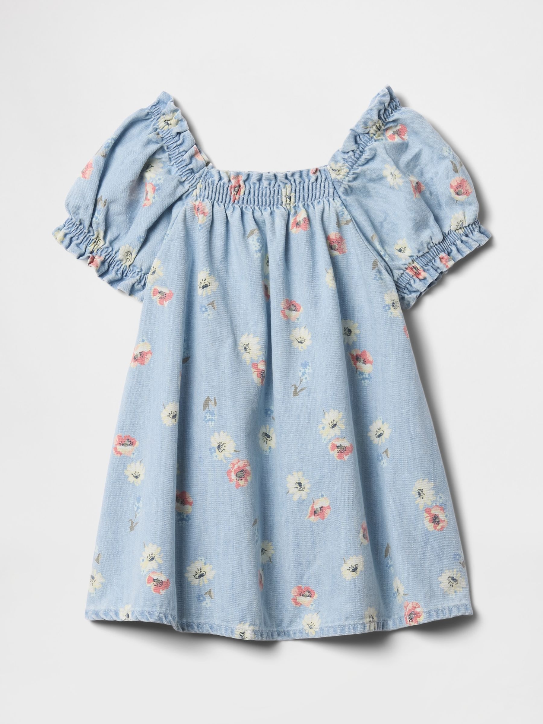 Blue Floral Floral Denim Dress (Newborn-24mths) - Image 2 of 3