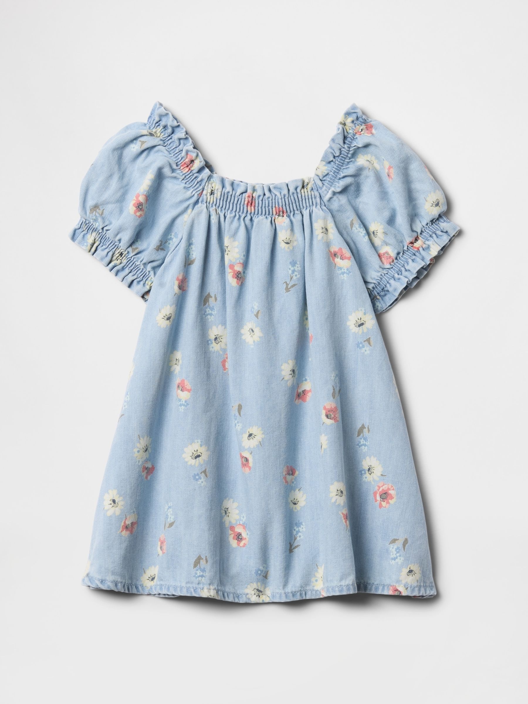 Blue Floral Floral Denim Dress (Newborn-24mths) - Image 3 of 3