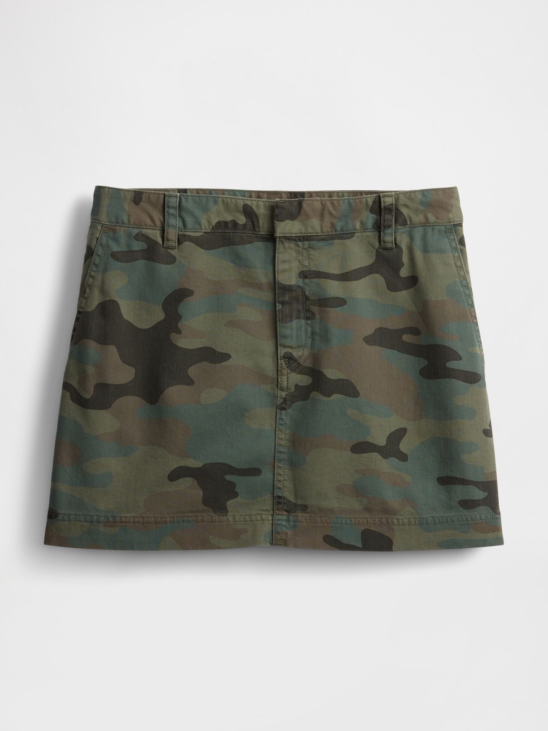 Green Low Waist Camo Mini Skirt - Image 4 of 7