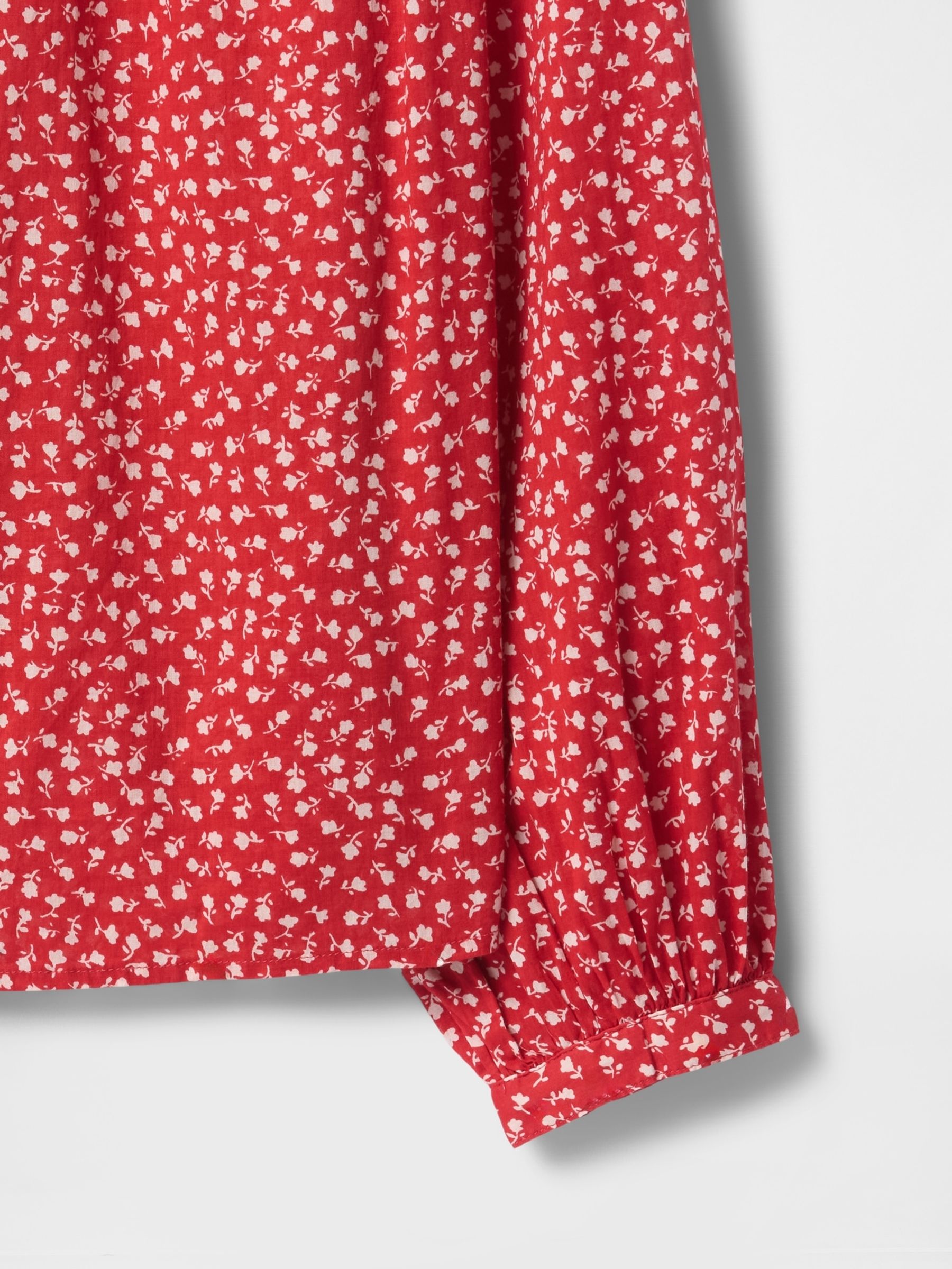 Red Relaxed Button-Front Shirt - Image 4 of 4