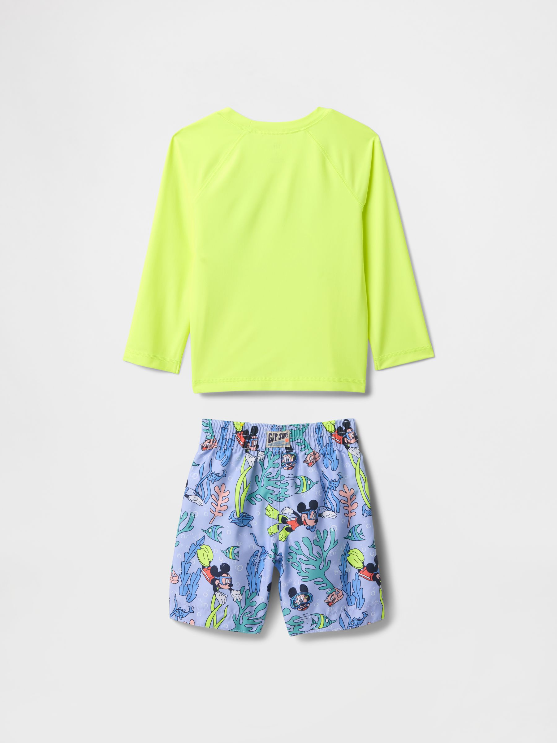 Yellow Mickey Mouse Disney Rash Guard Swim Two Piece (6mths-5yrs) - Image 2 of 2
