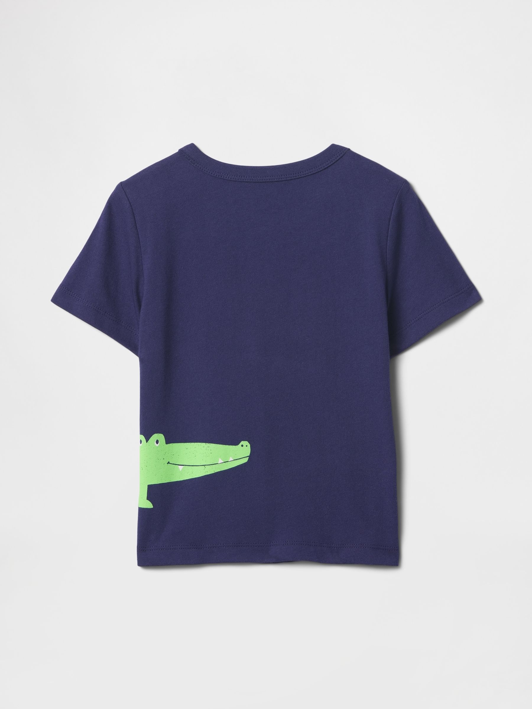 Navy Blue Alligator Short Sleeve Graphic T-Shirt (4-13yrs) - Image 2 of 2