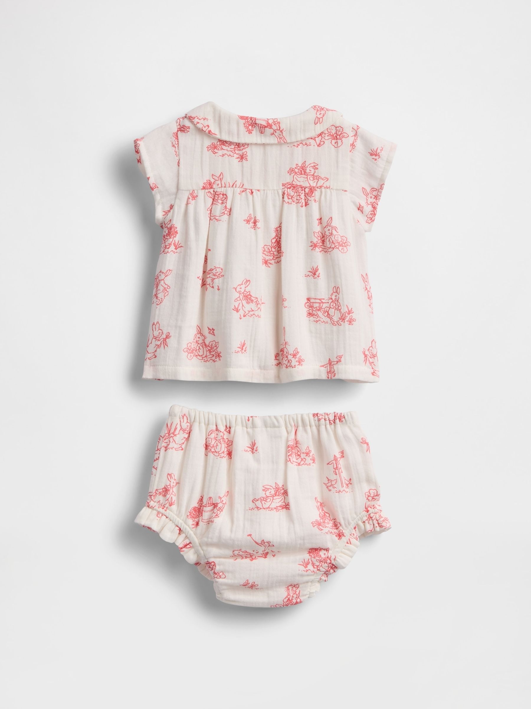 White Peter Rabbit Crinkle Gauze Outfit Set (Newborn-24mths) - Image 3 of 3