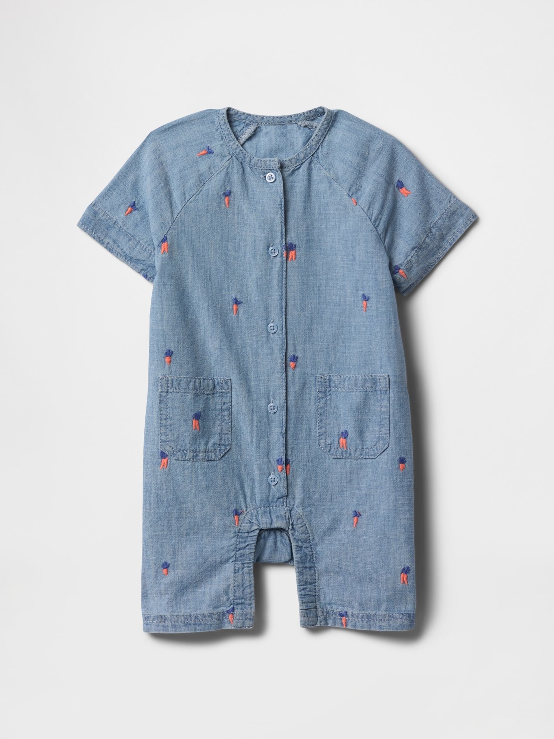 Blue Baby Peter Rabbit Chambray Shorty One Piece (Newborn-24mths) - Image 2 of 4