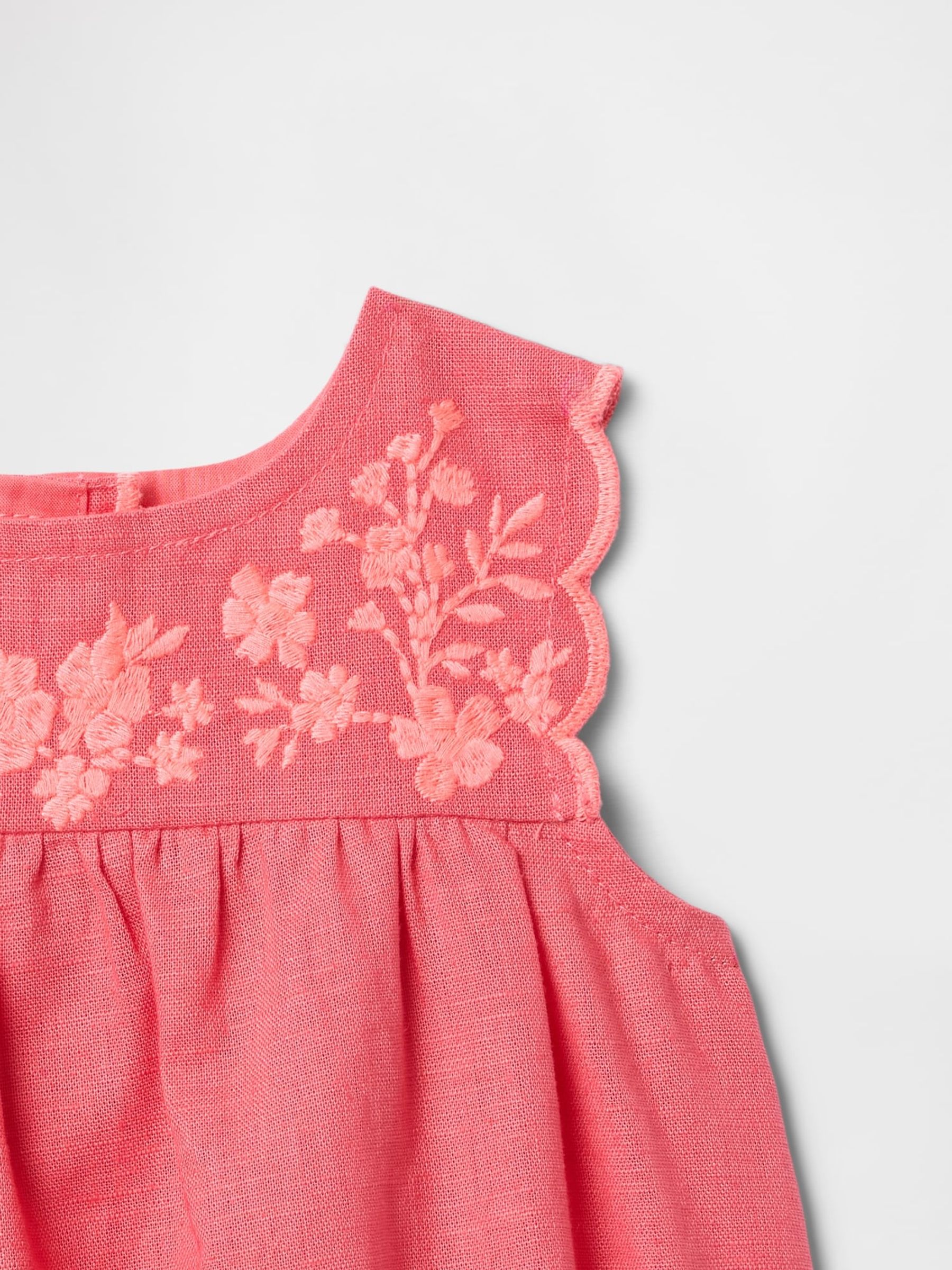 Red Linen-Cotton Outfit Set (Newborn-24mths) - Image 3 of 3