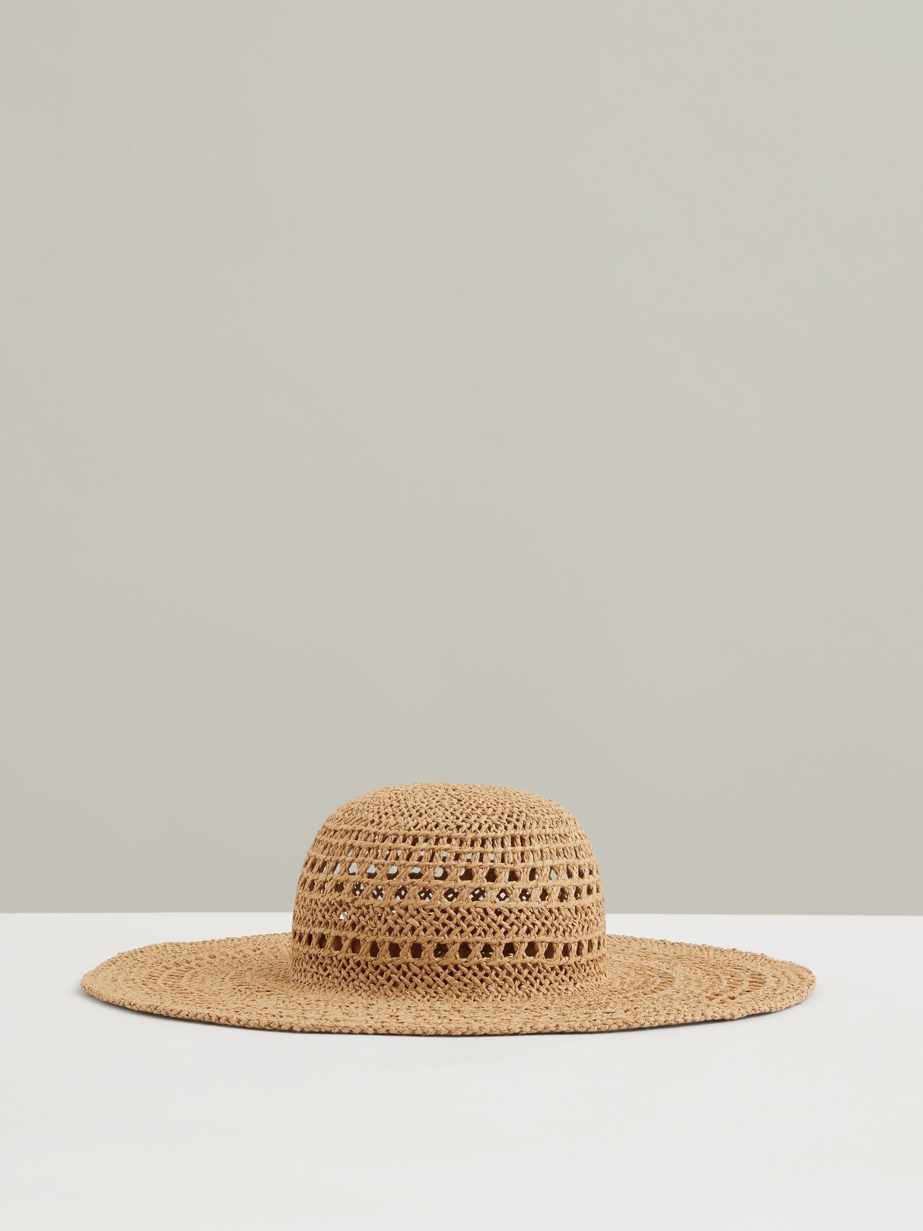 Straw Sun Hat in Natural - Image 3 of 4